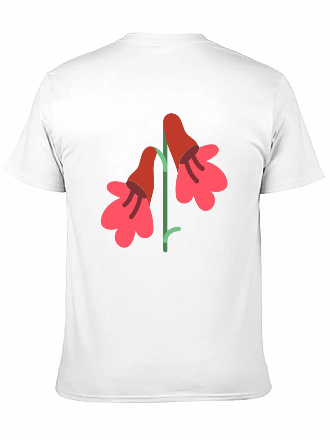 Black Floral Graphic Print Men's T-Shirt view 11