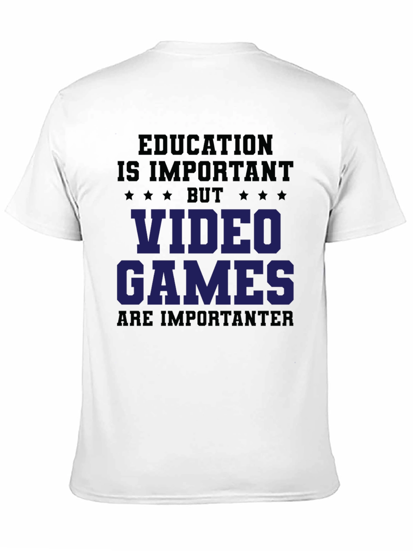 Black Education vs Video Games Graphic Tee view 11