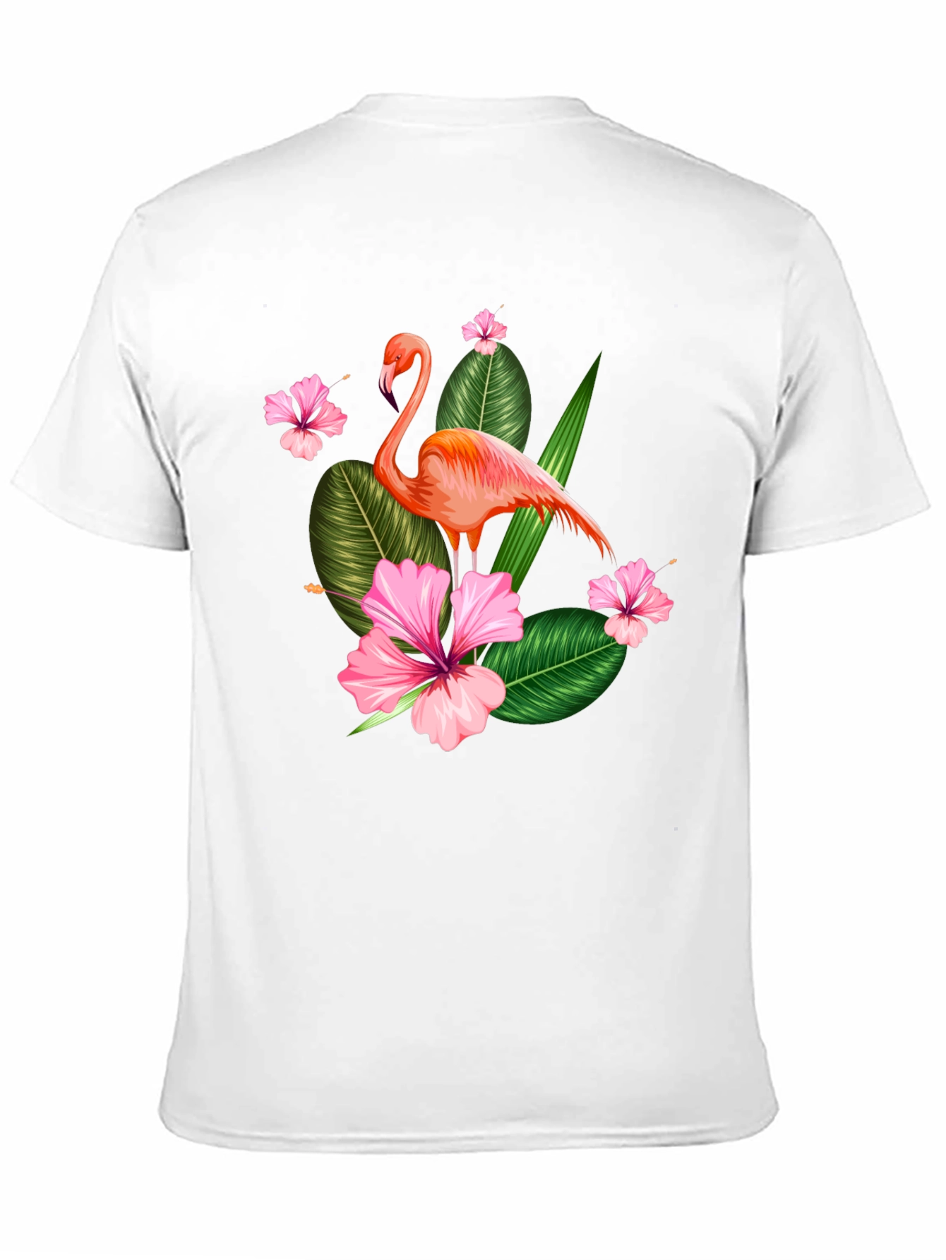 Black Tropical Flamingo Graphic T-Shirt view 11