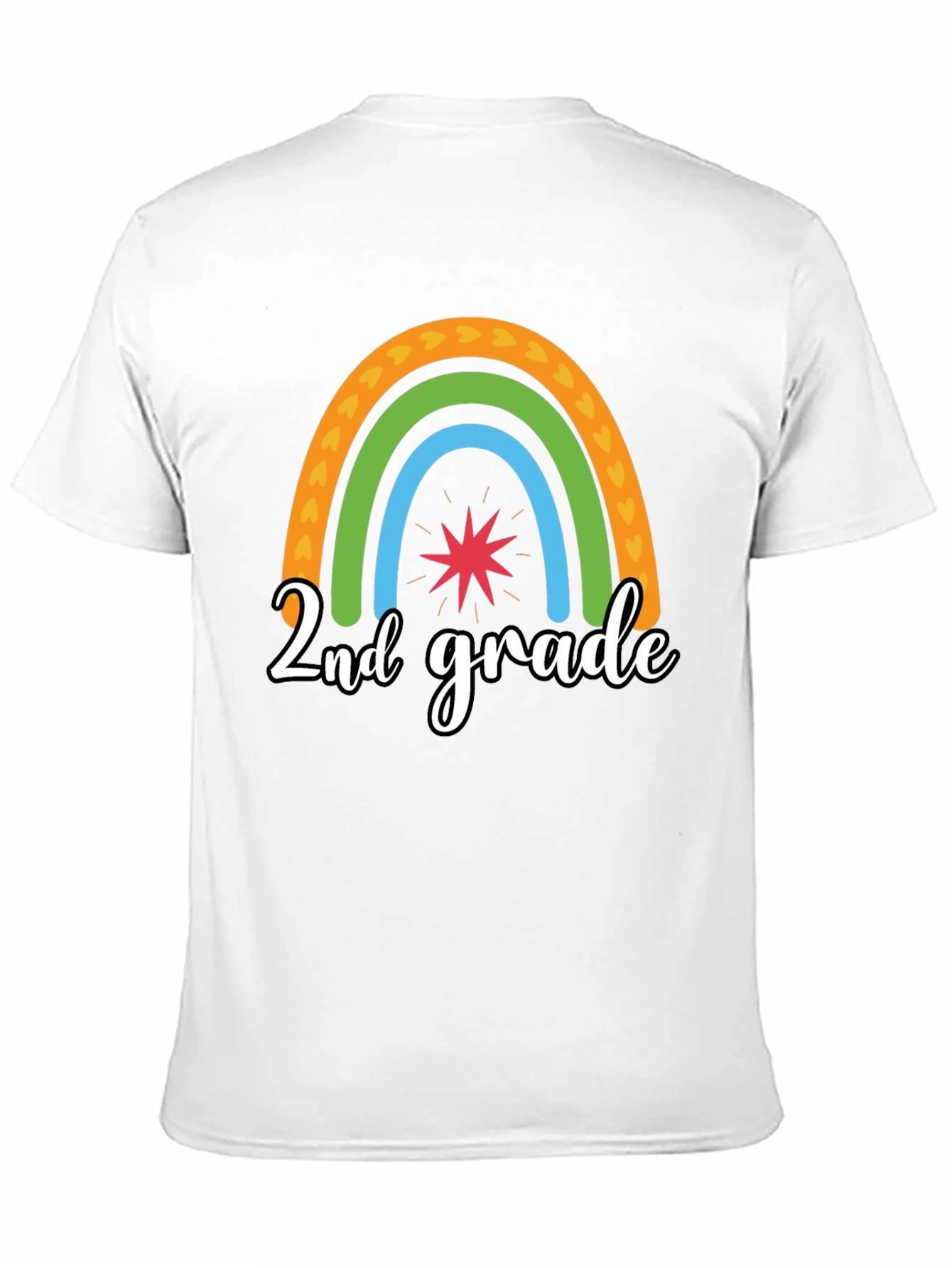 Black 2nd Grade Rainbow Graphic Tee view 11
