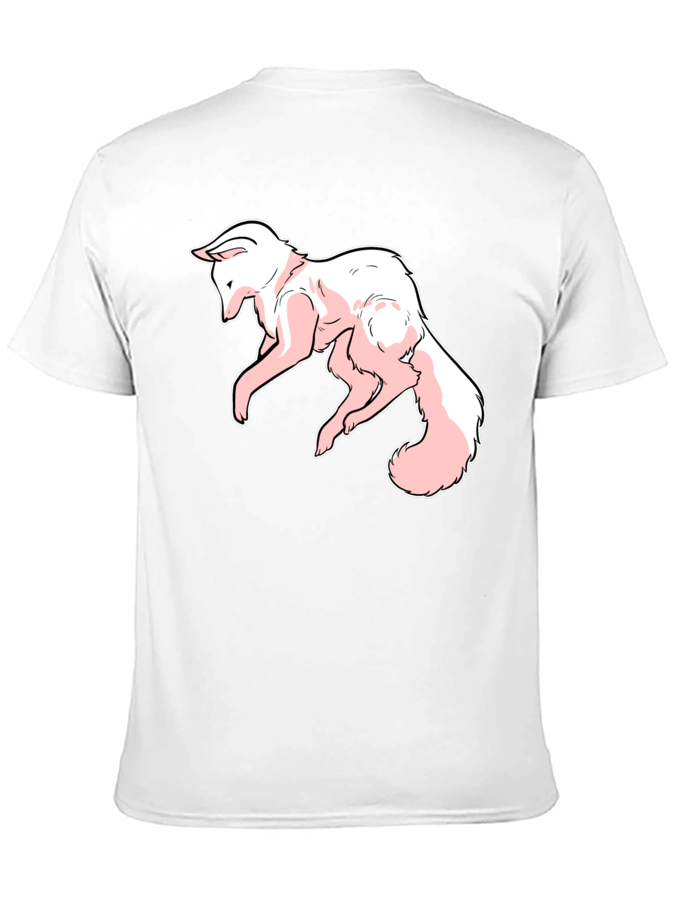 Black Pink Fox Graphic Tee - Stylish Black T-Shirt view 11