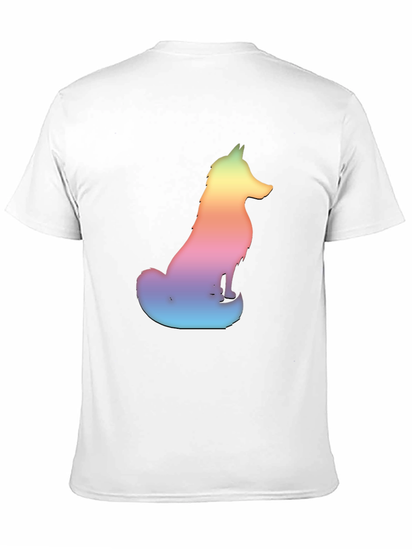 Black Rainbow Fox Graphic Tee - Men's Black T-Shirt view 11