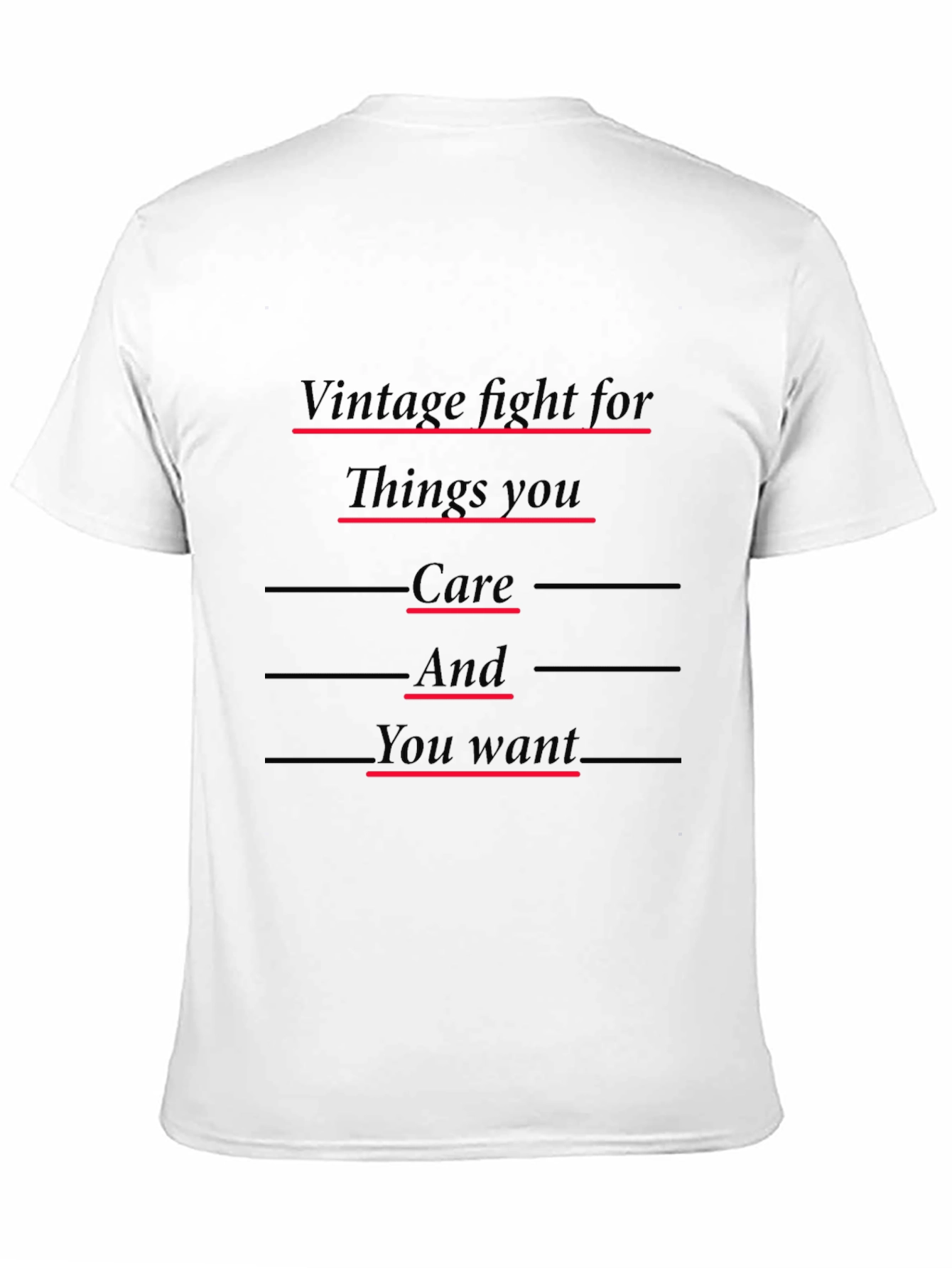 Black Vintage Fight For T-Shirt view 11