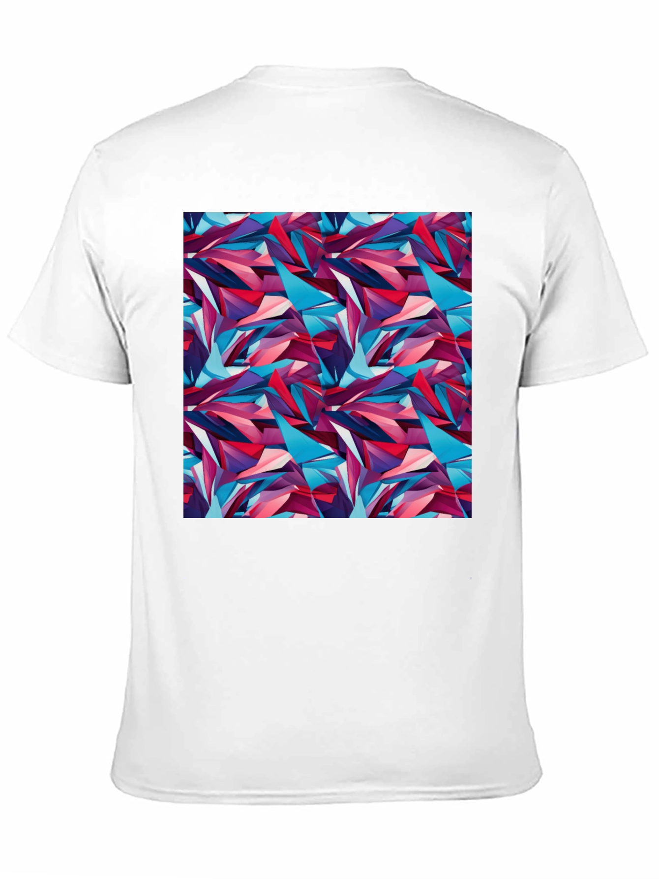Black Abstract Geometric Pattern Black T-Shirt view 11