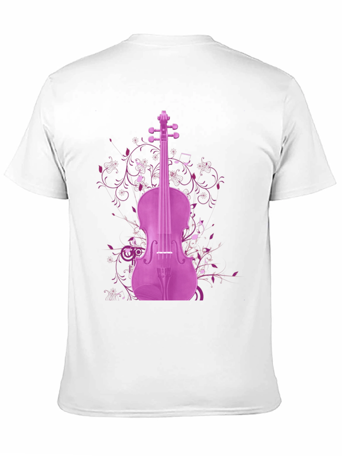Black Musical Violin Graphic Tee - Black view 11