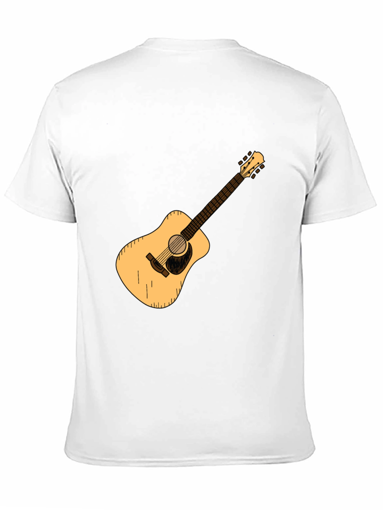 Black Guitar Graphic Tee - Black Cotton Casual T-Shirt view 11