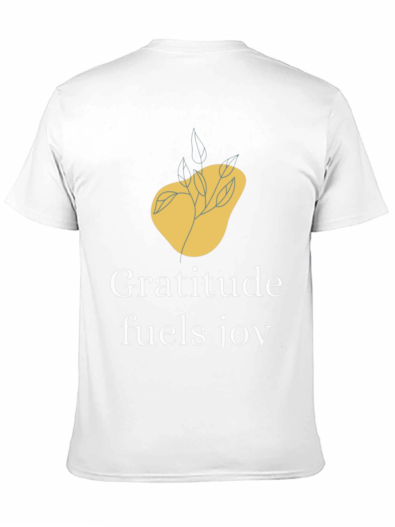 Black Gratitude Fuels Joy Graphic T-Shirt view 11