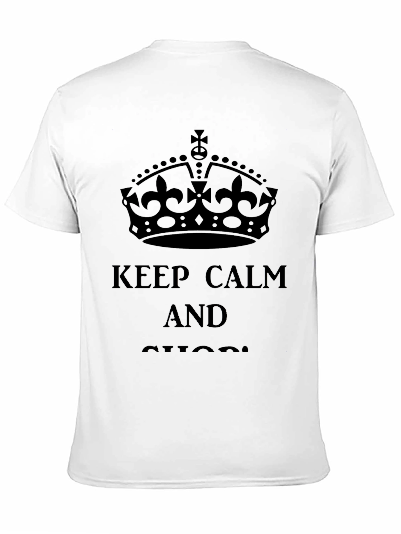 Black Keep Calm Crown T-Shirt - Black view 11