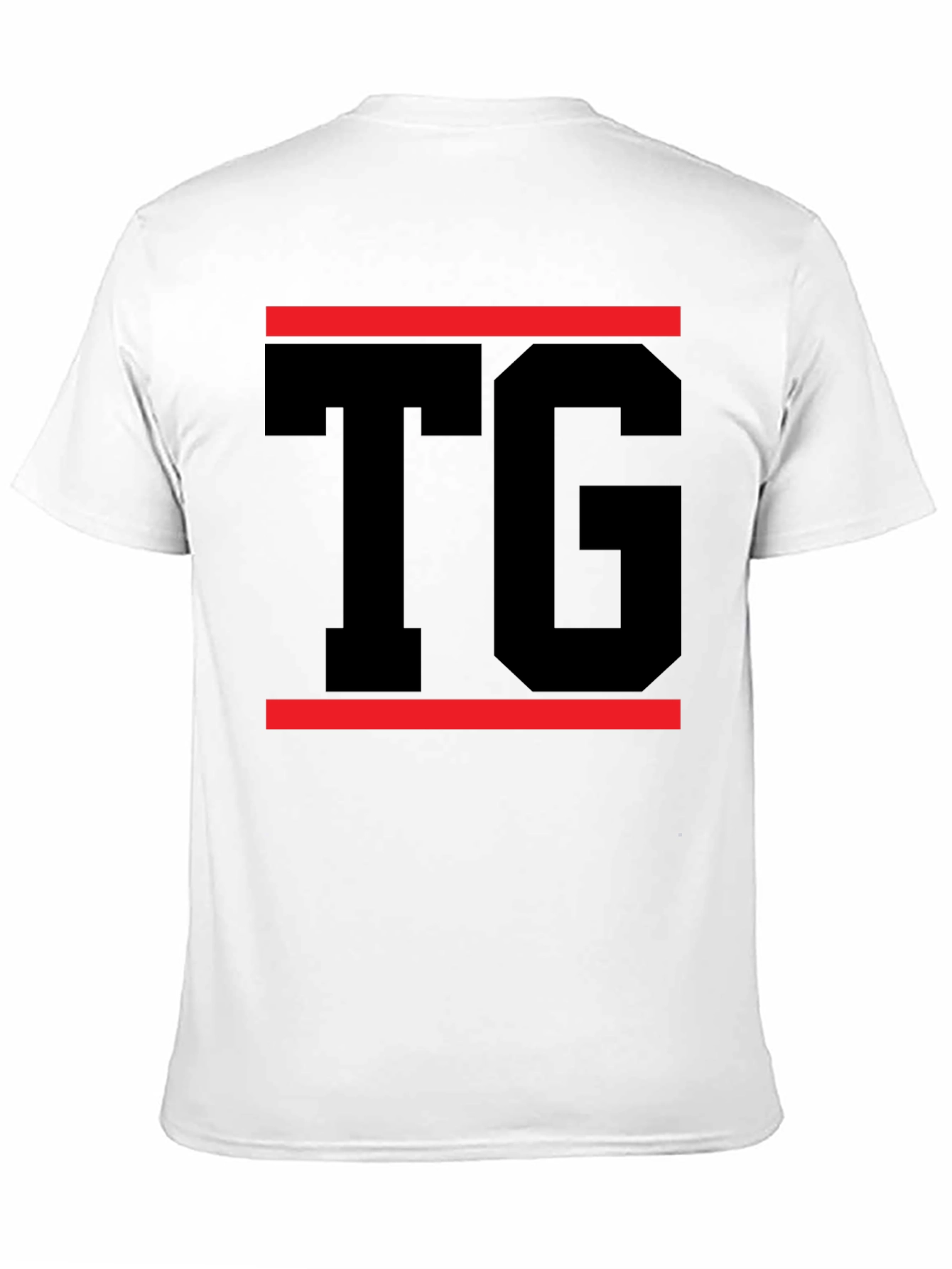Black Black T-Shirt with Bold TG Graphic Design view 11