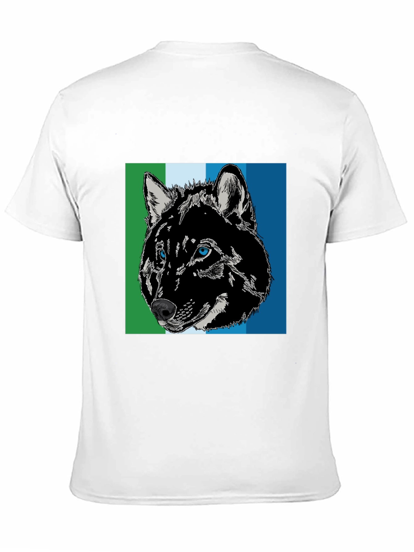 Black Wolf Graphic Print Black T-Shirt view 11
