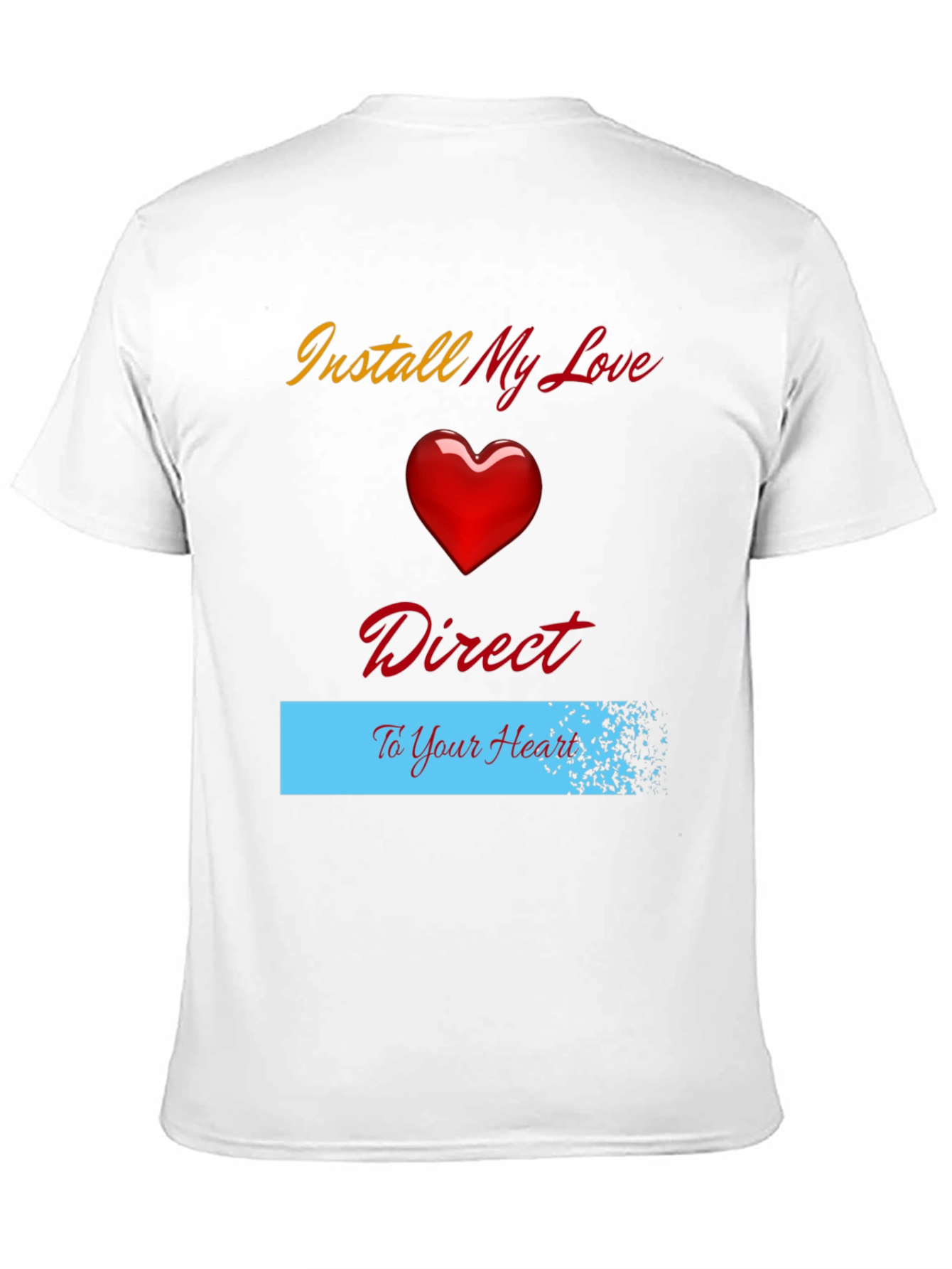 Black Install My Love Direct to Your Heart T-Shirt view 11