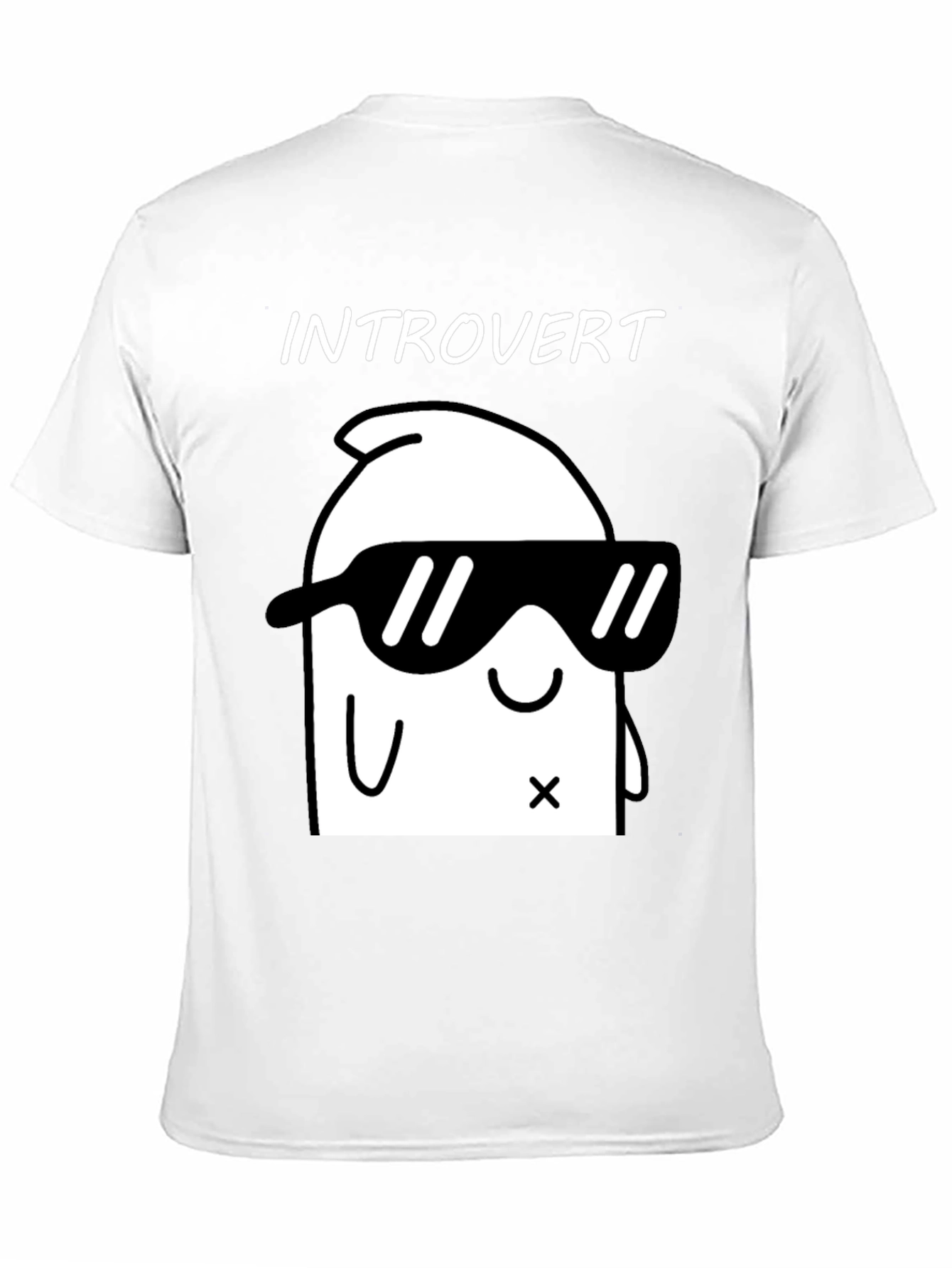 Black Introvert Graphic T-Shirt - Cool & Comfy Black Tee view 11