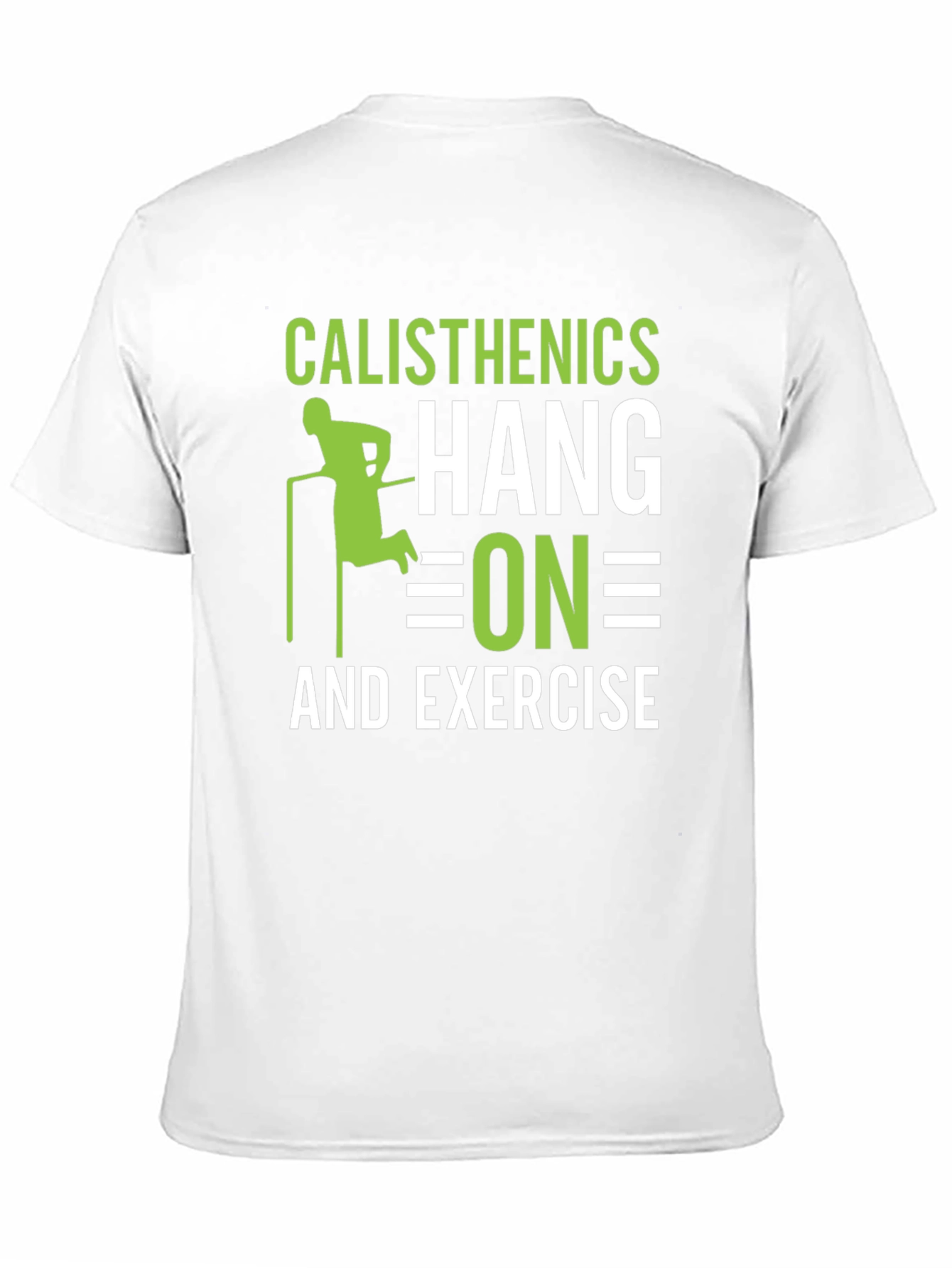 Black Calisthenics Hang On and Exercise Black T-Shirt view 11