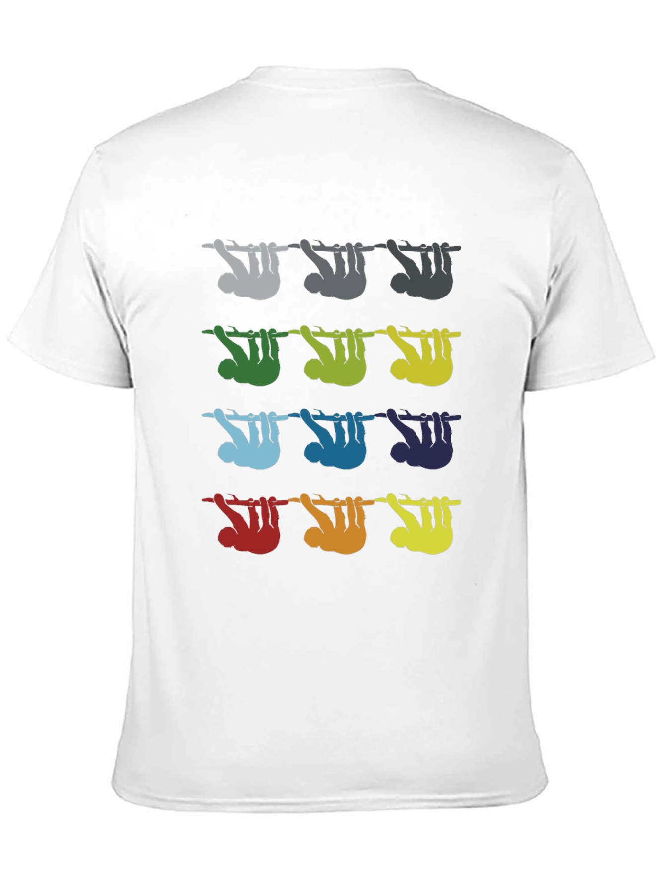 Black Colorful Sloth Tee view 11