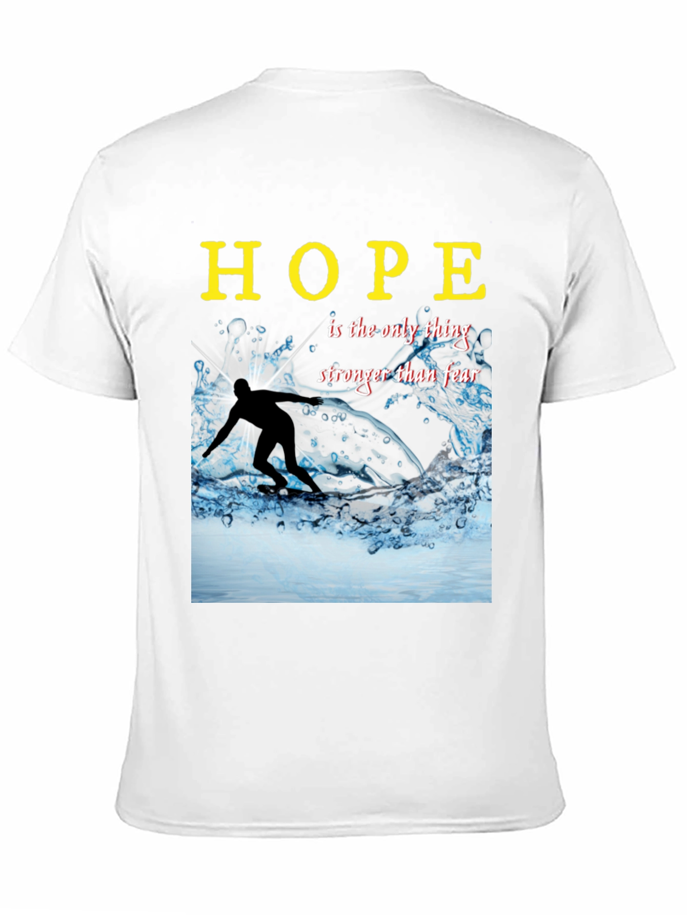 Black Hope Surfing Graphic Tee - Inspirational Unisex Shirt view 11