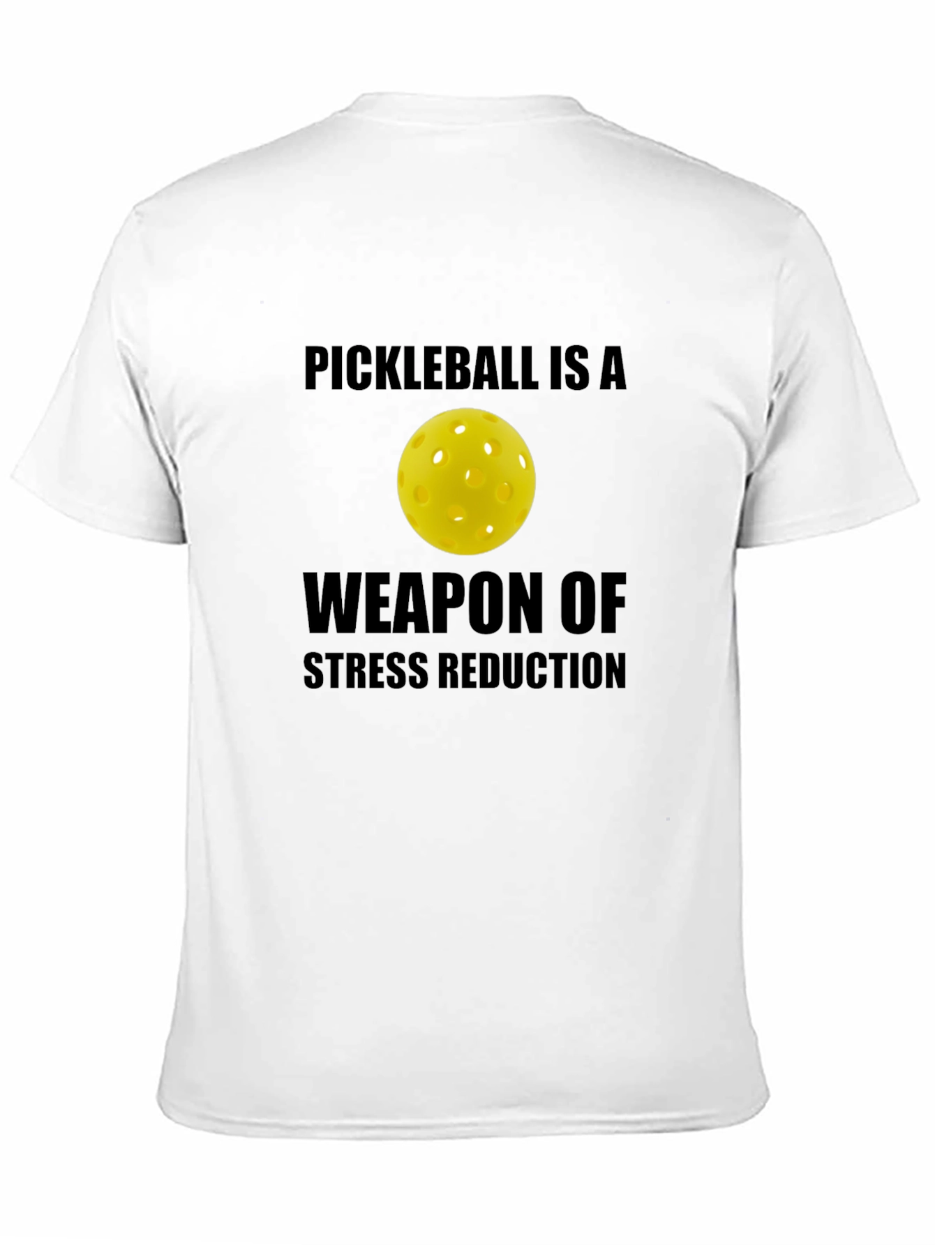 Black Pickleball Stress Reduction T-Shirt view 11