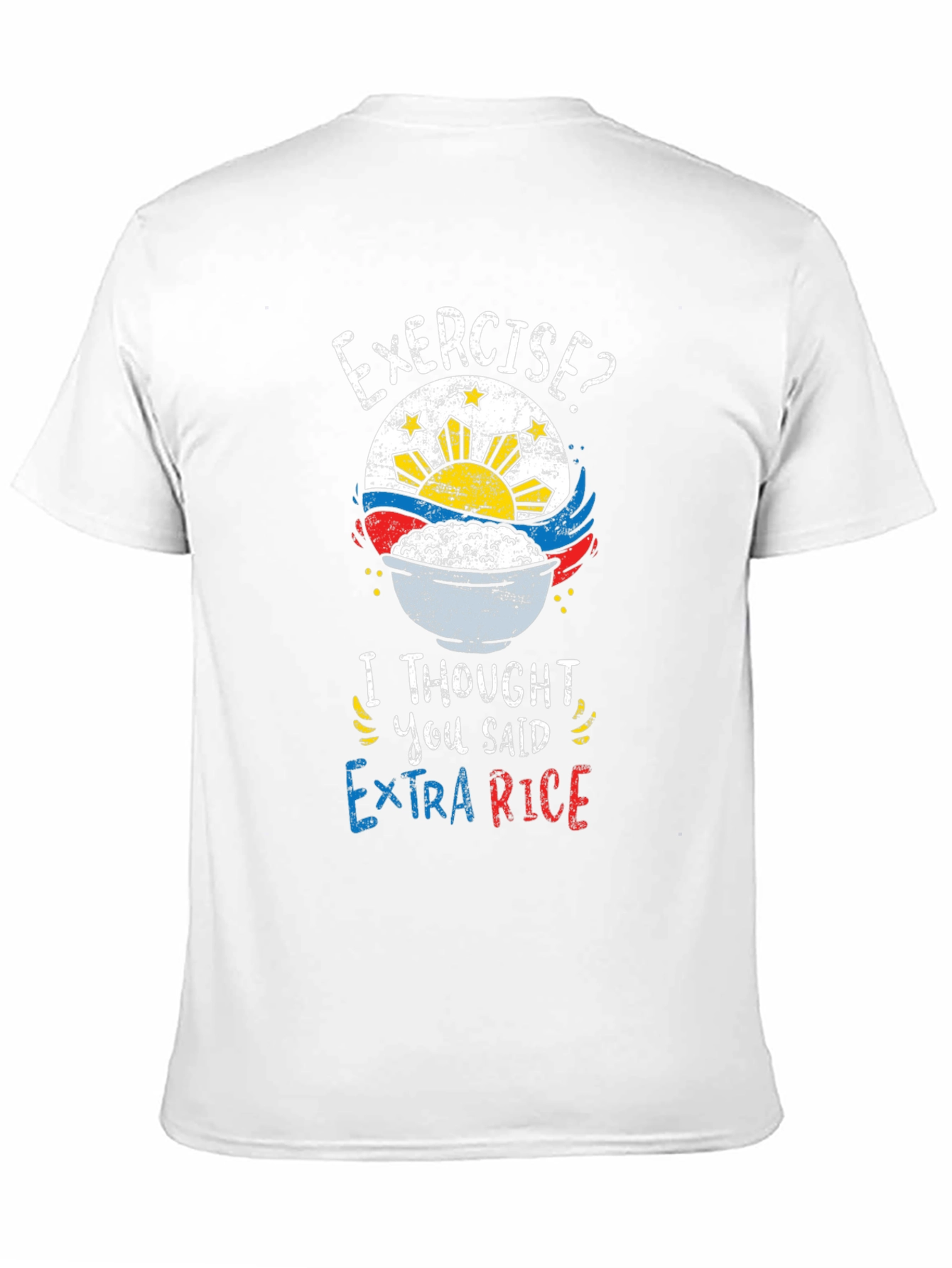 Black Exercise? Extra Rice Funny T-Shirt view 11