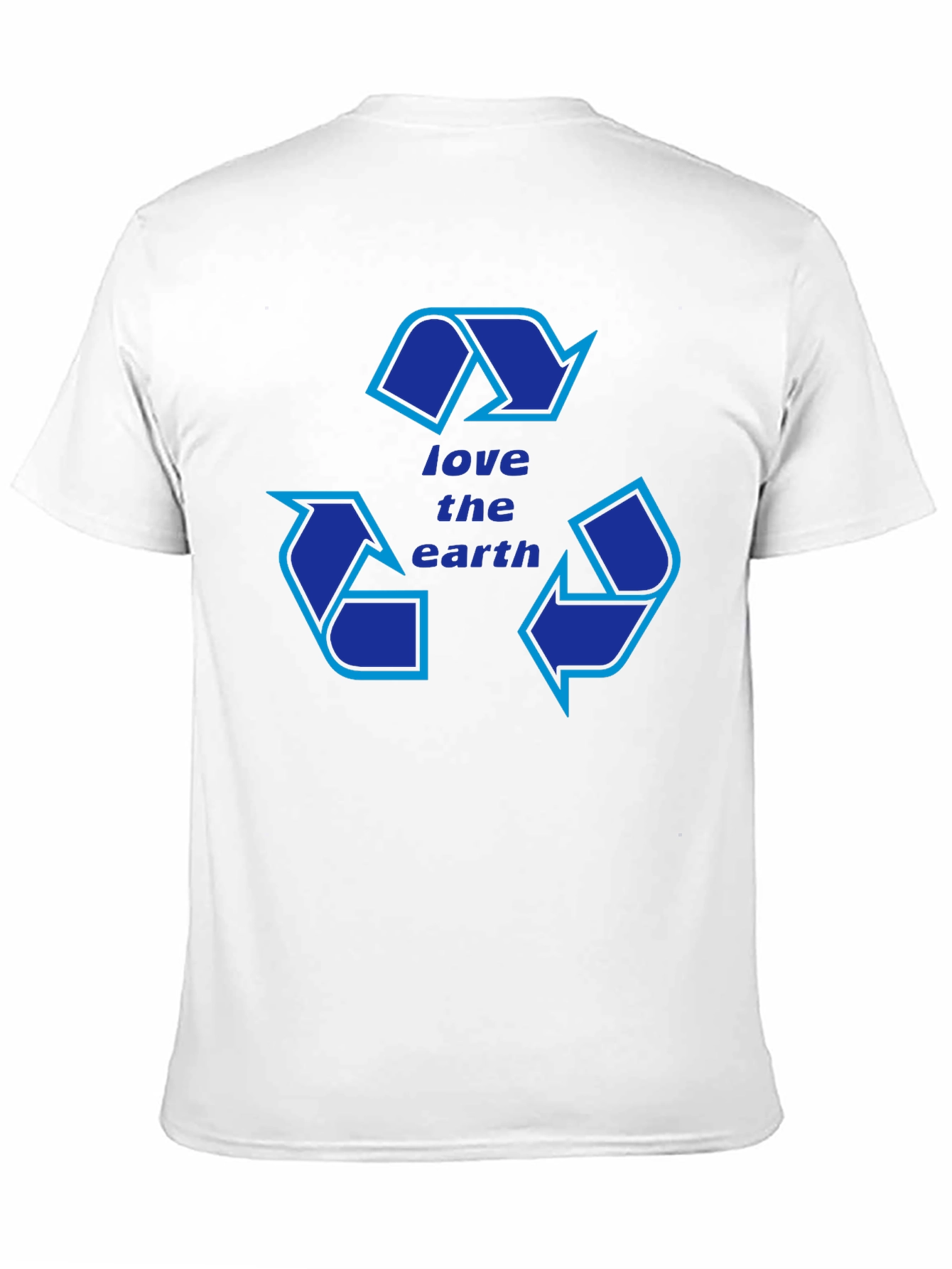 Black Love the Earth Recycle Symbol T-Shirt view 11