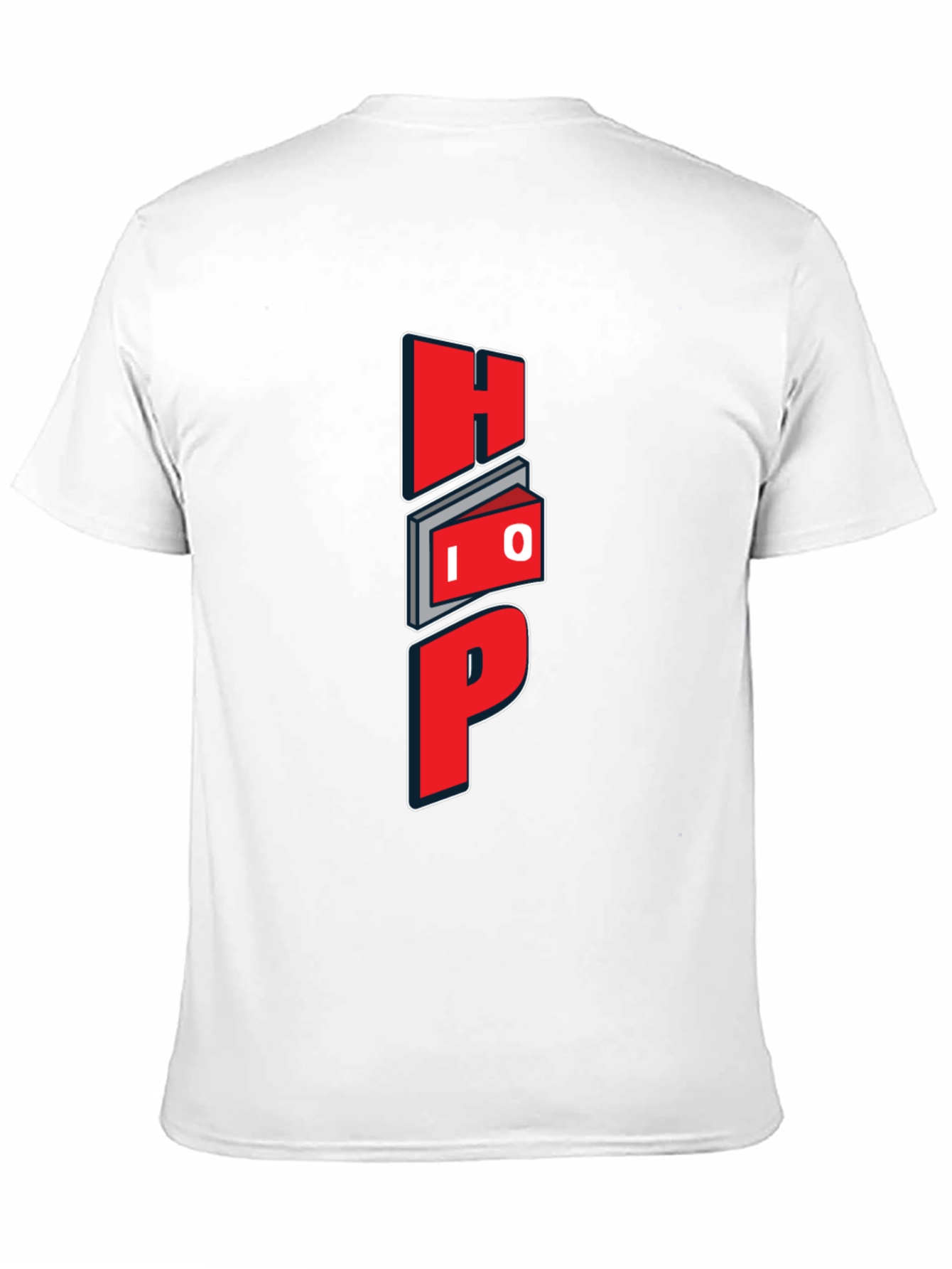 Black Unique Graphic Black T-Shirt - Red "HOP" Design view 11
