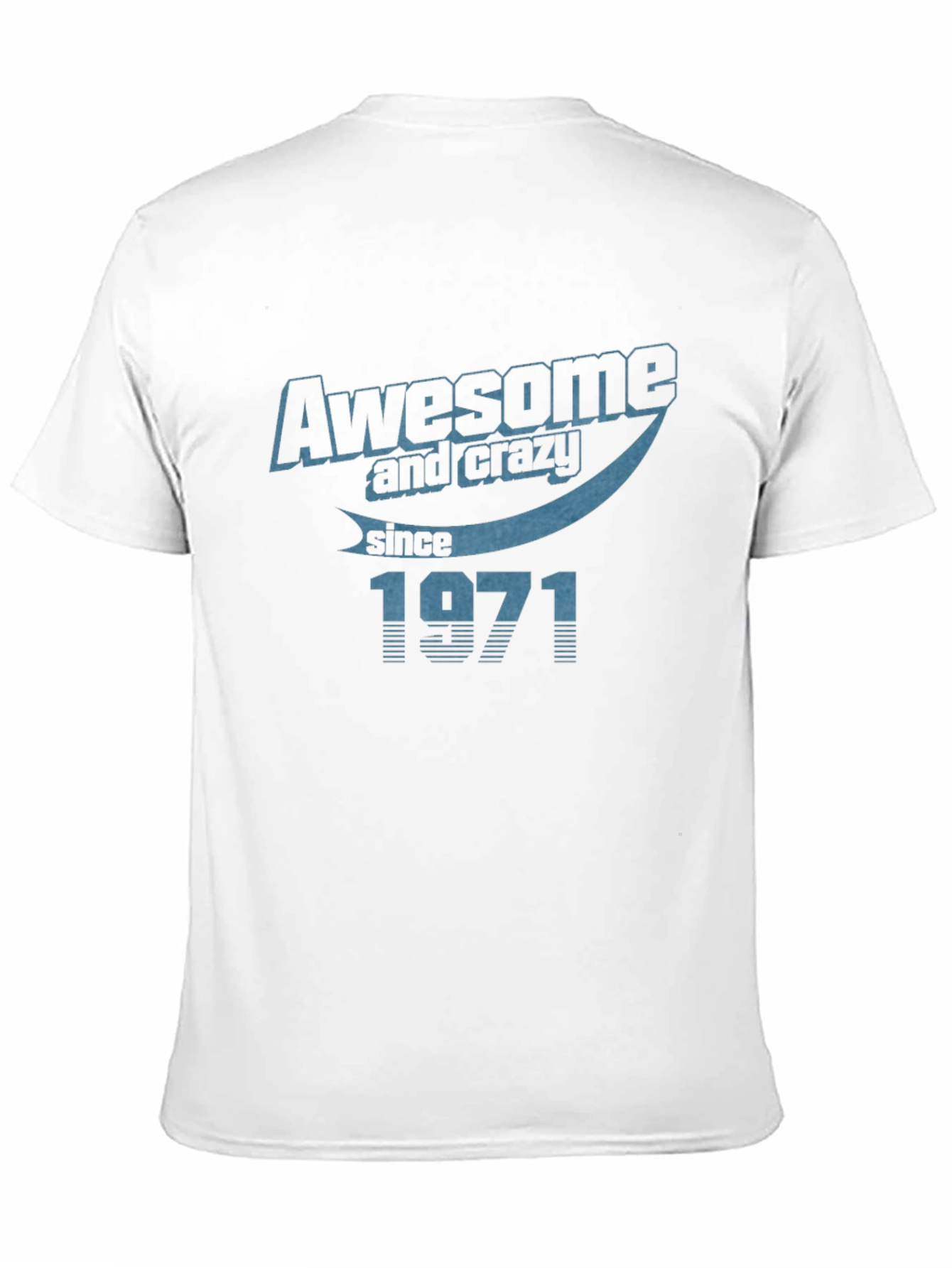 Black Awesome & Crazy Since 1971 Black T-Shirt view 11