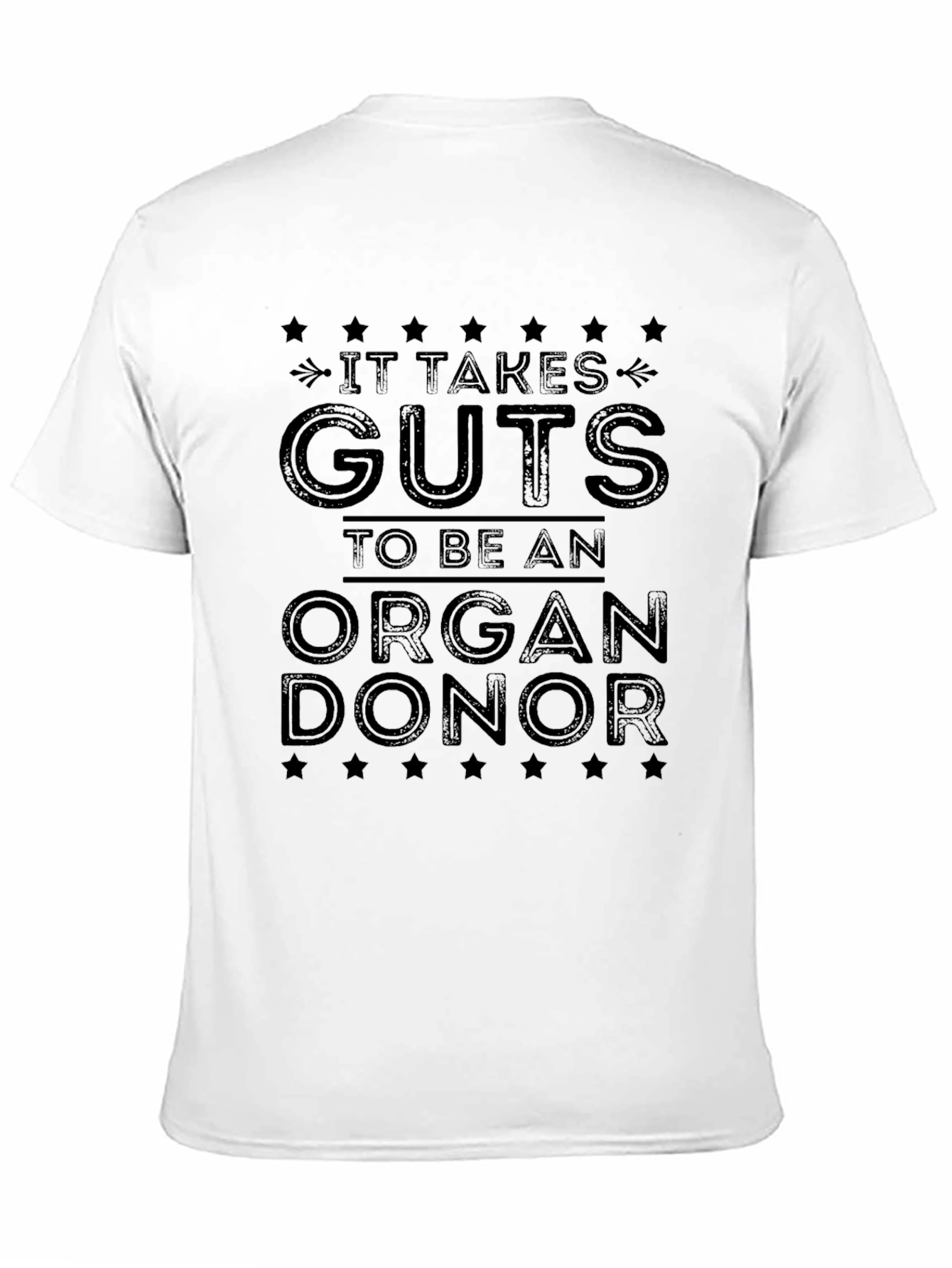 Black It Takes Guts Organ Donor Black Graphic T-Shirt view 11