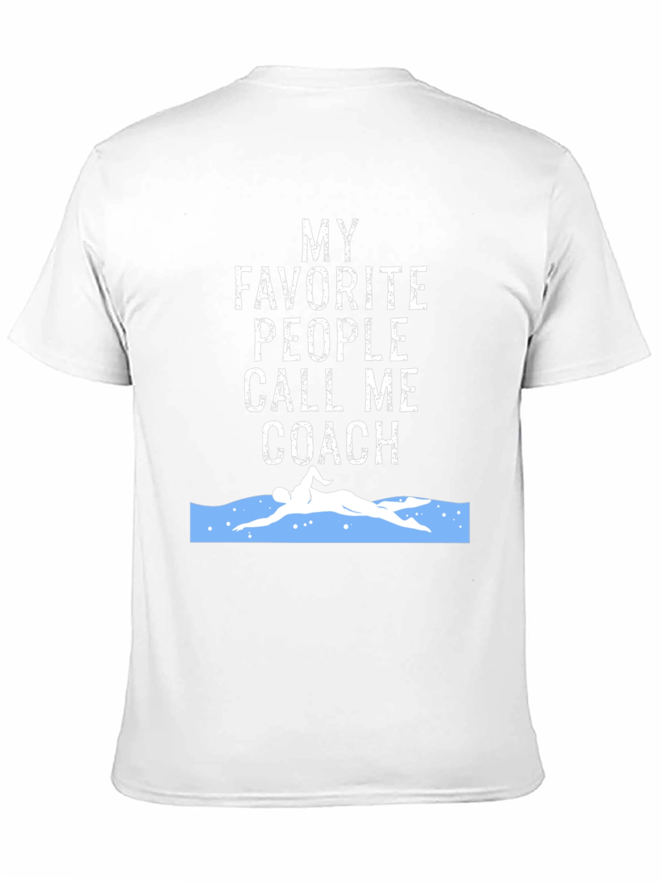 Black Swim Coach T-Shirt - My Favorite People Call Me Coach view 11
