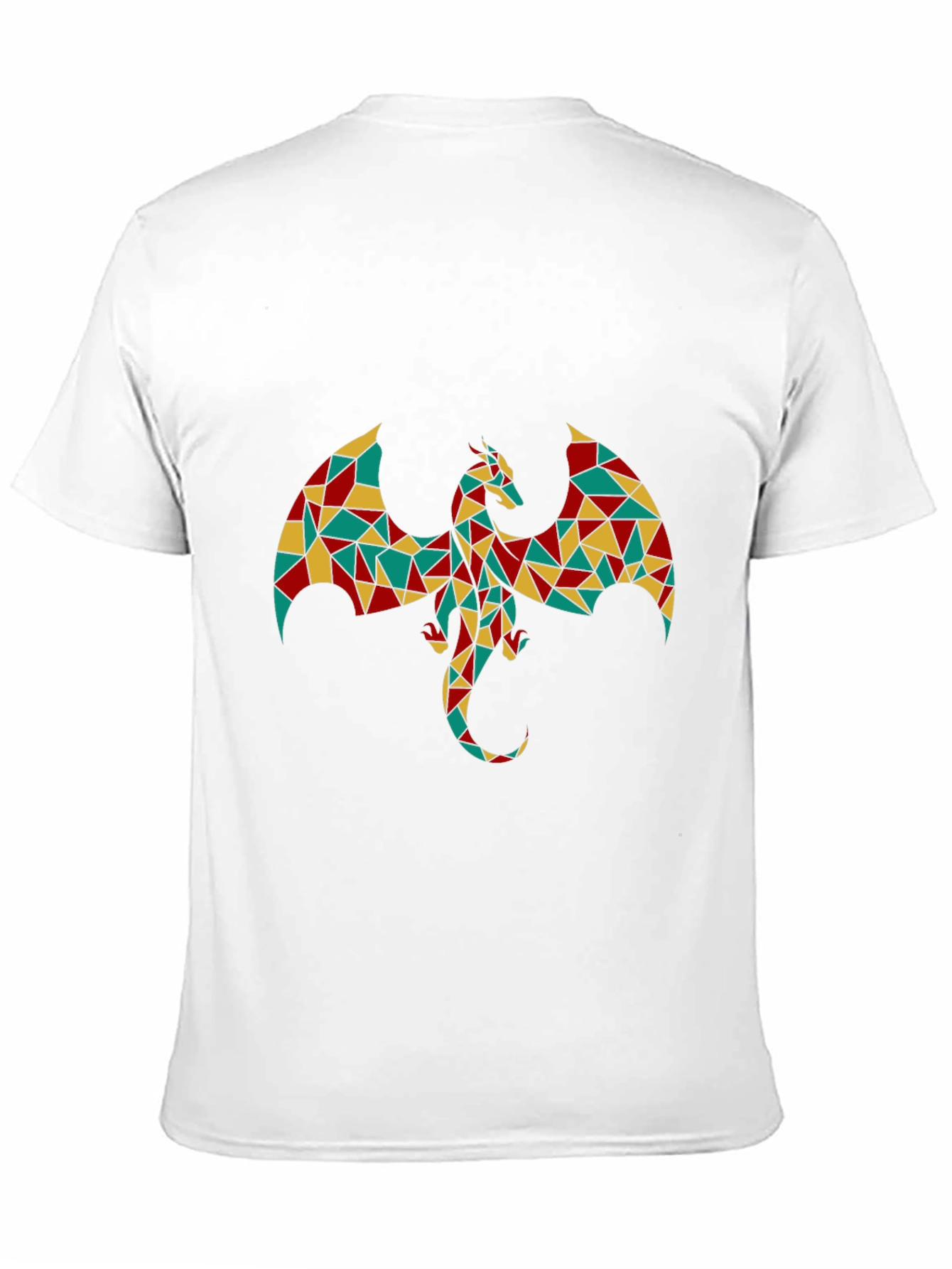 Black Geometric Dragon Graphic T-Shirt - Bold & Unique view 11
