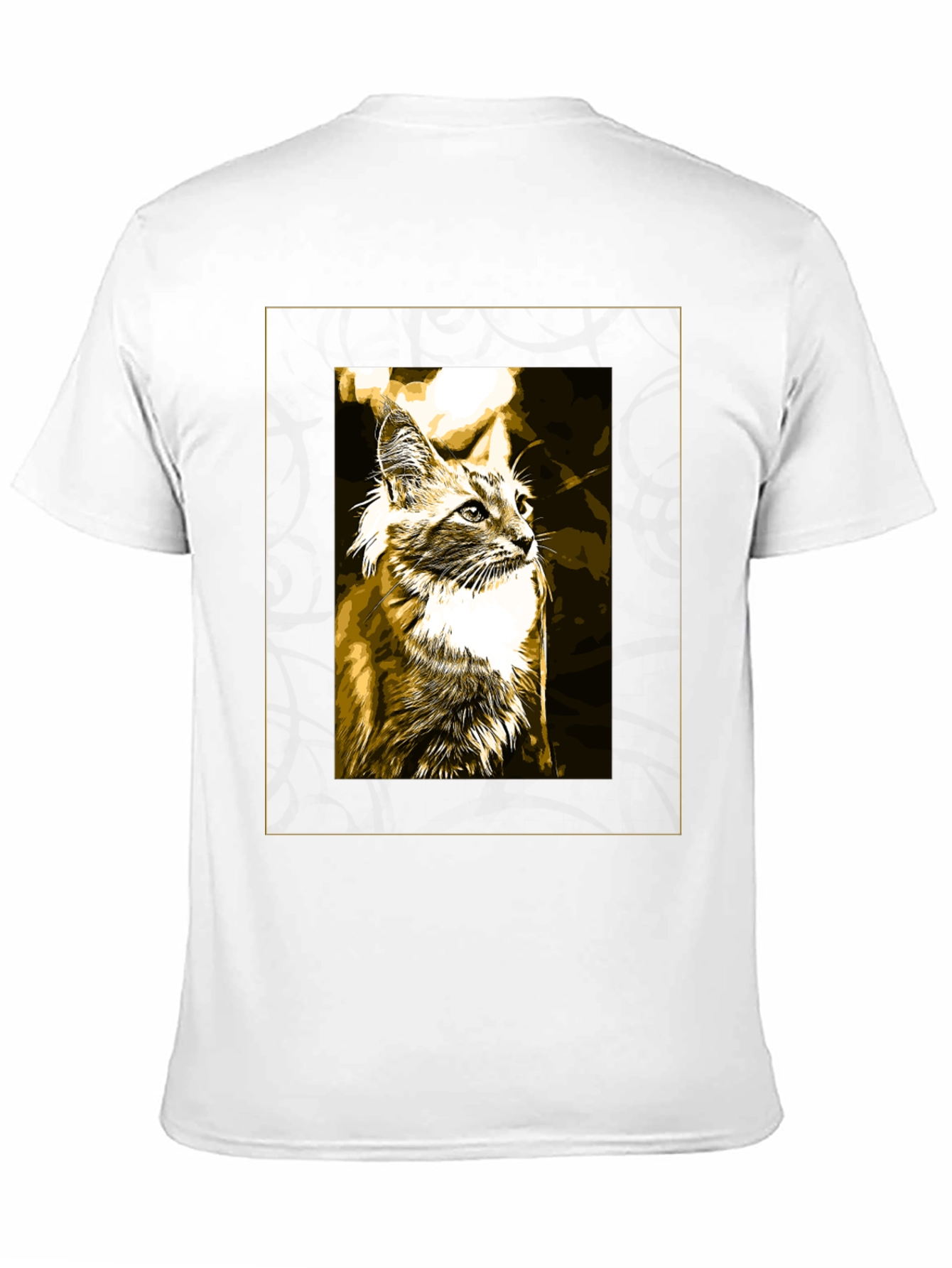 Black Cat Graphic Print Tee - Cool Black T-Shirt view 11