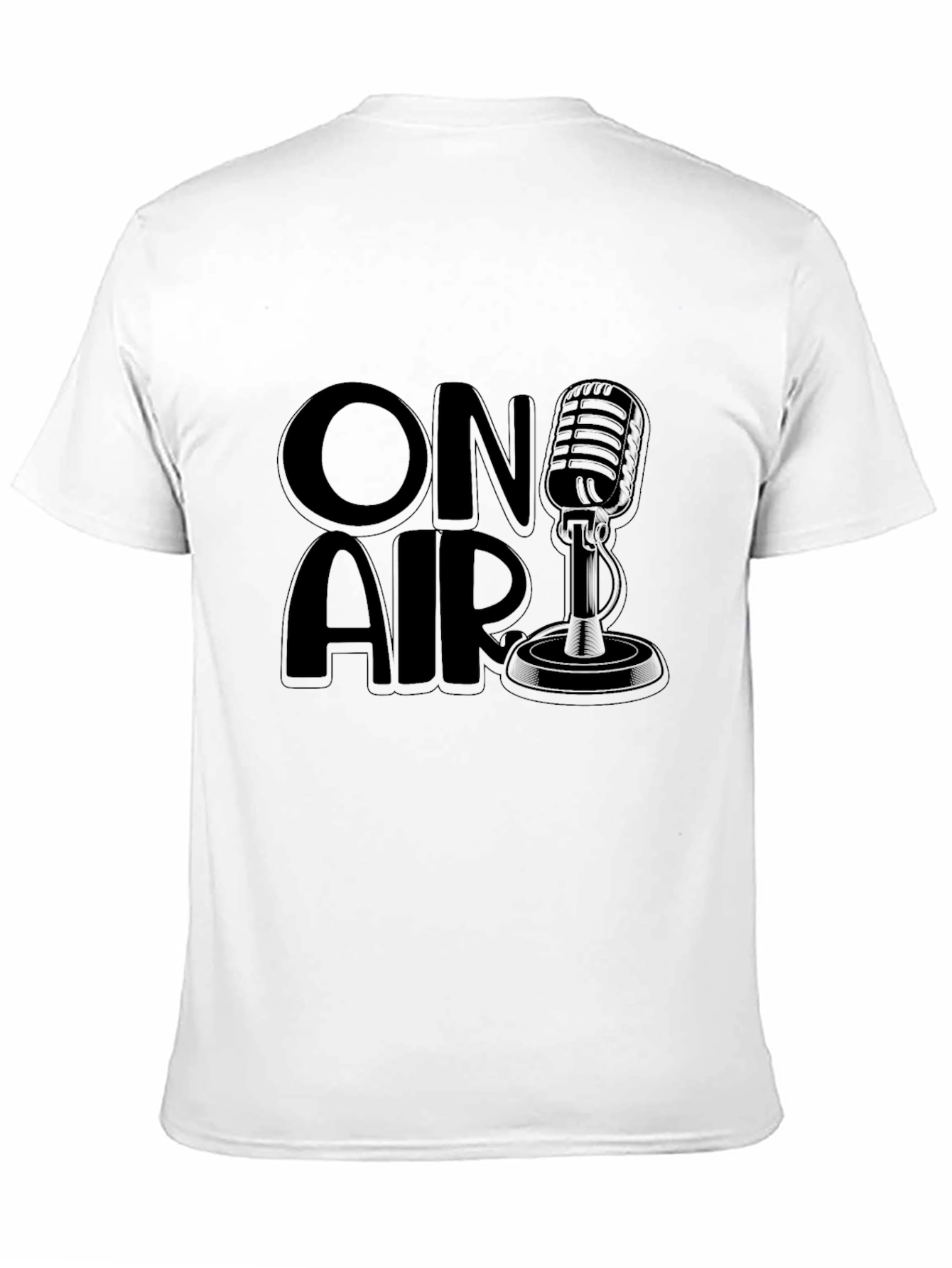 Black On Air Microphone Graphic Tee - Black view 11