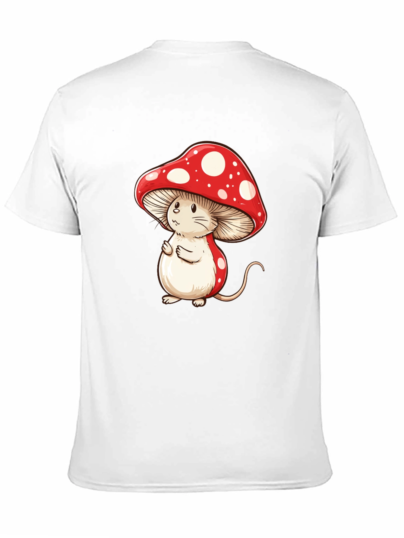 Black Mushroom Mouse T-Shirt - Fun Cartoon Graphic Tee view 11