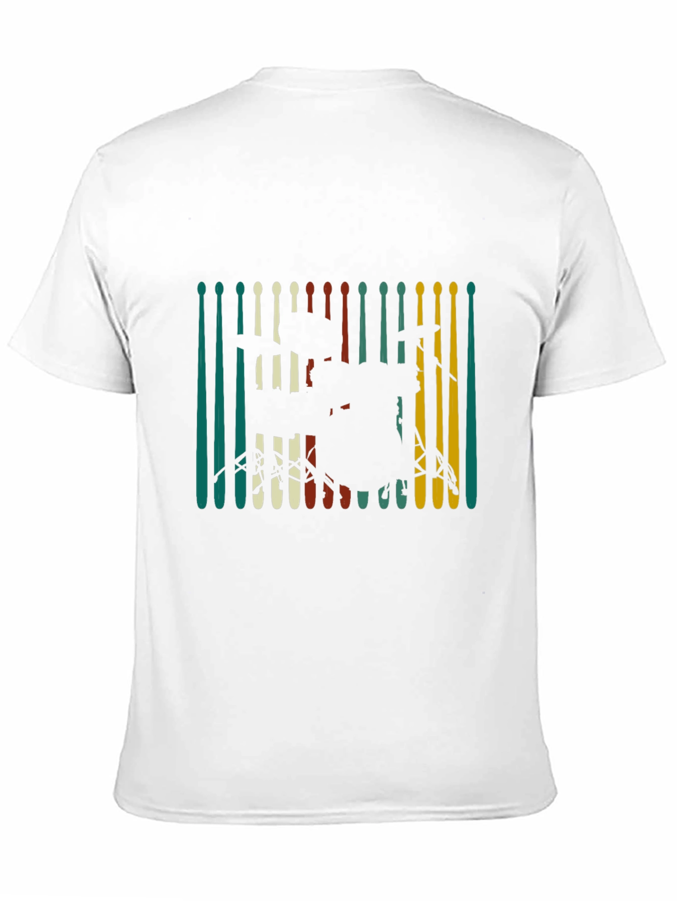 Black Drum Set Graphic Tee - Retro Musician T-Shirt view 11