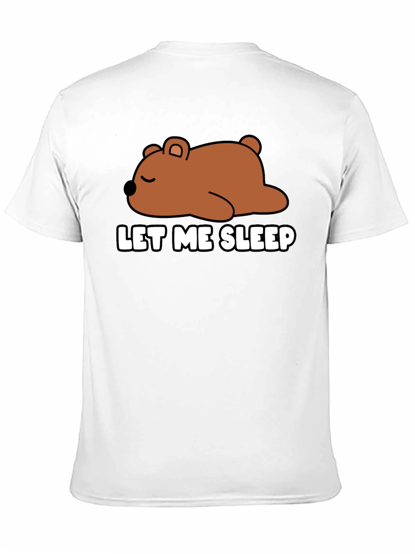 Black Let Me Sleep Bear Graphic T-Shirt - Unisex view 11