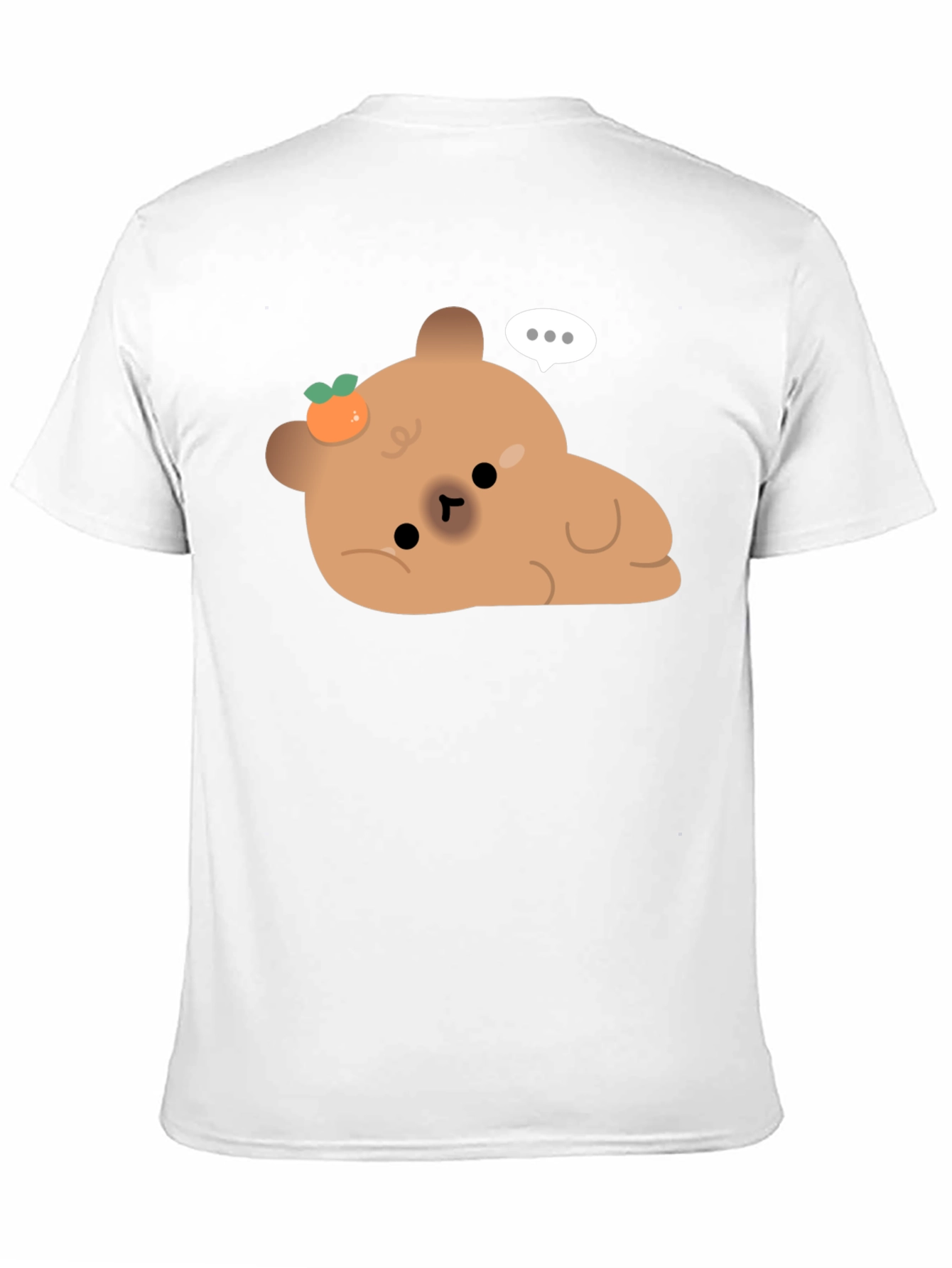 Black Cute Bear with Tangerine T-Shirt view 11