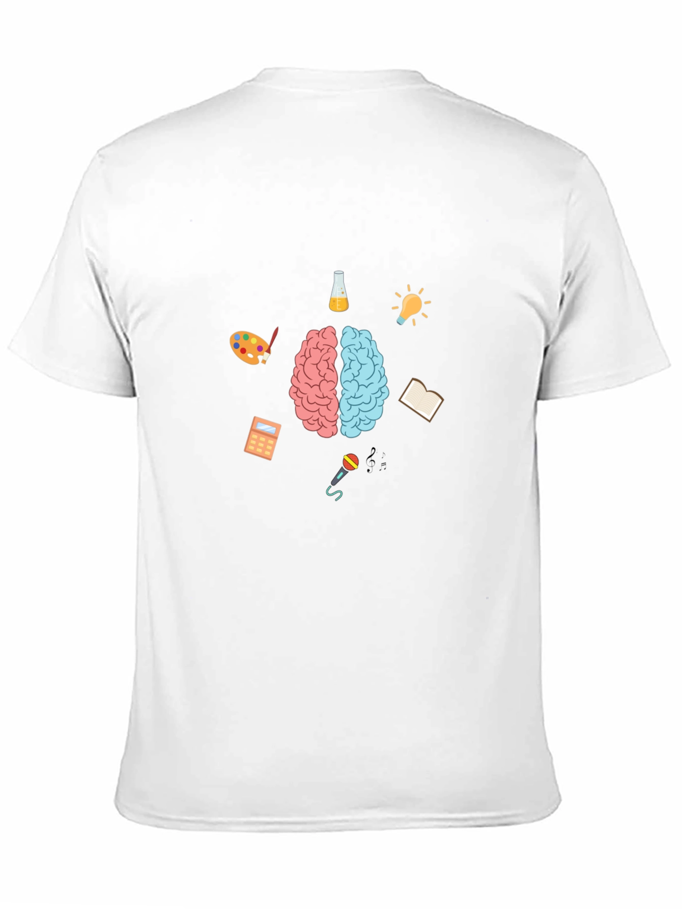 Black Creative Brain T-Shirt - Black Cotton Tee for Thinkers view 11