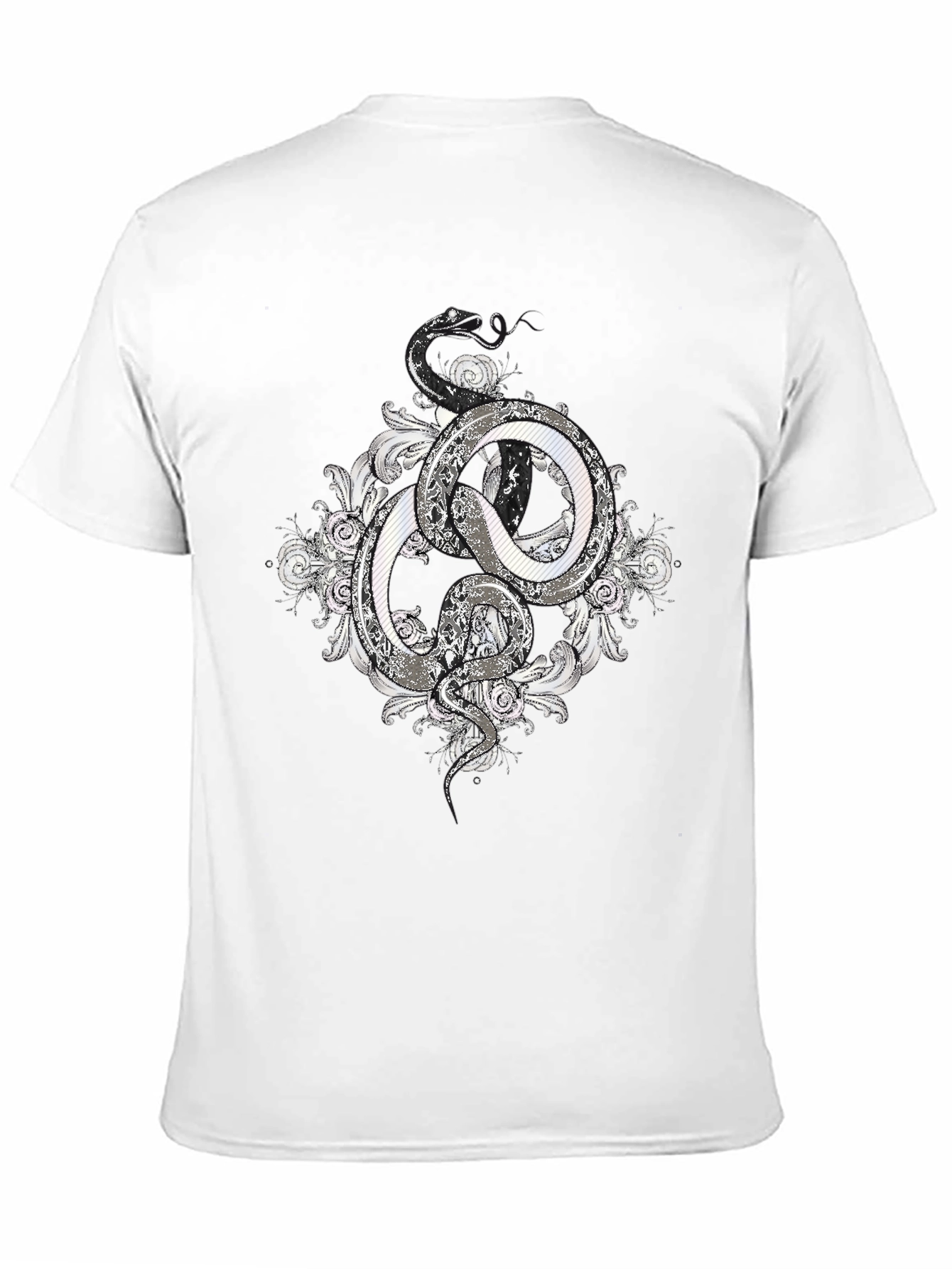 Black Serpentine Graphic Tee - Stylish Snake Design view 11