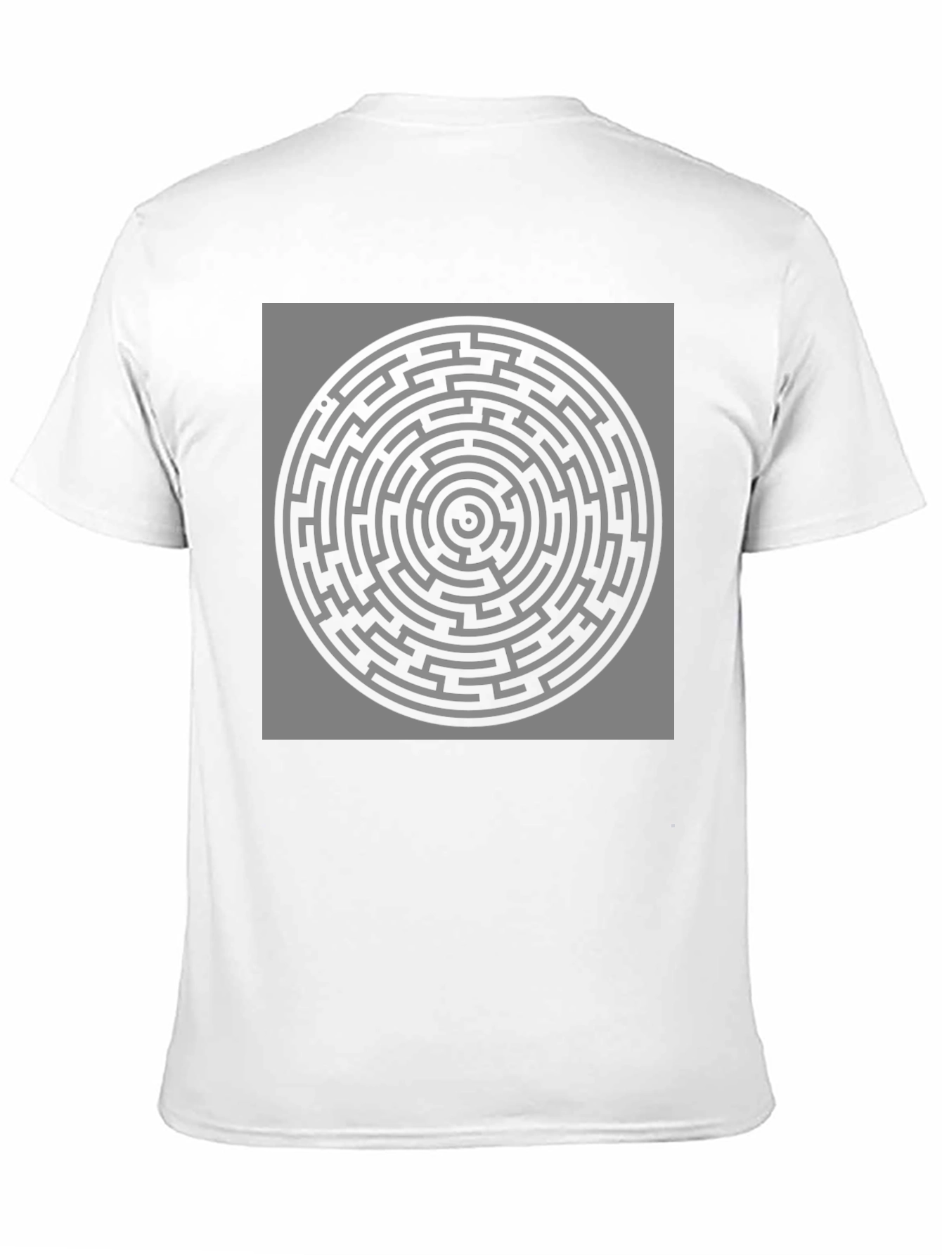 Black Circular Maze Graphic T-Shirt - Black view 11
