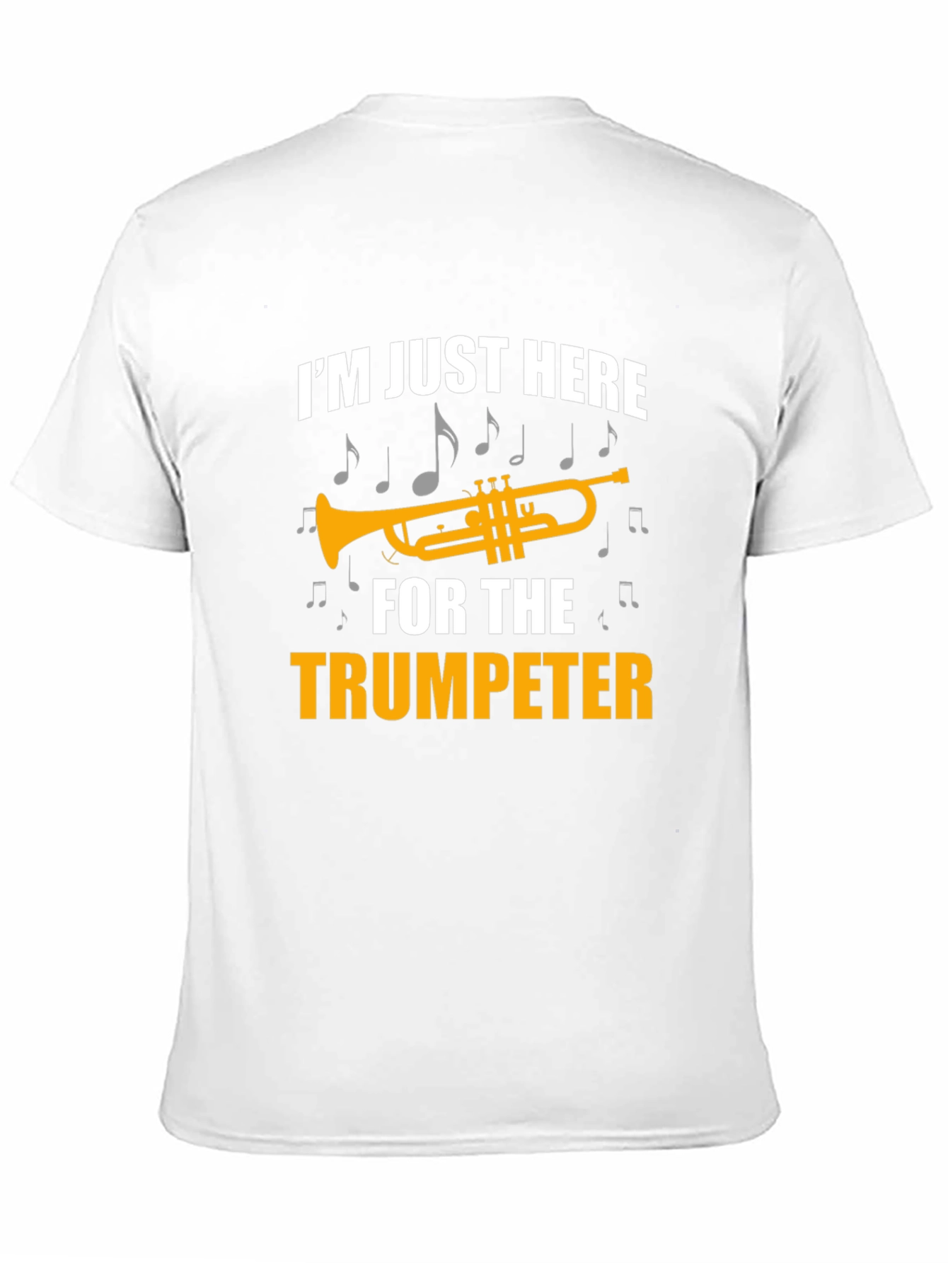 Black Trumpet Lover Graphic Tee - I'm Just Here for the Trumpeter view 11