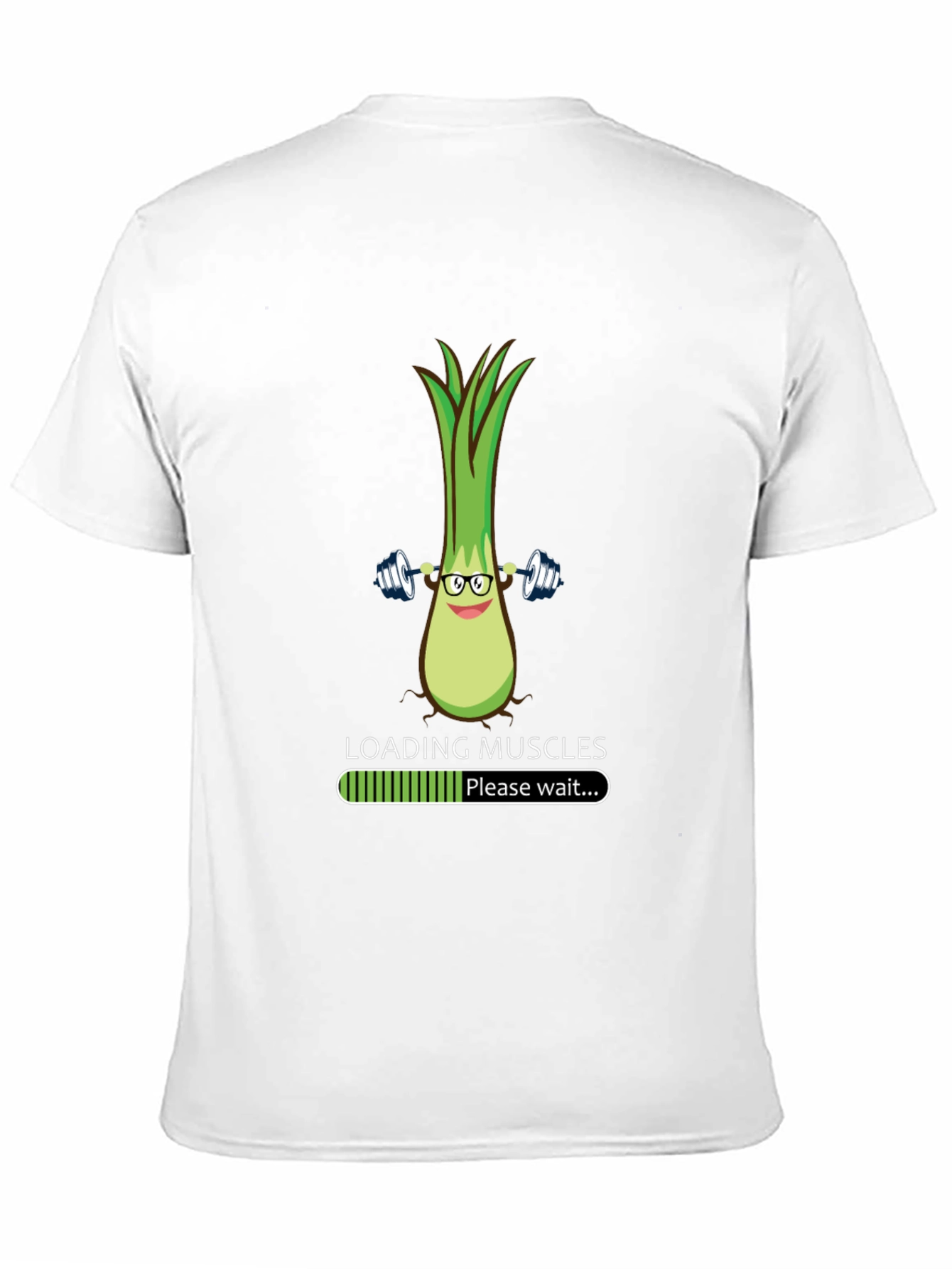 Black Funny Leek Muscles Black T-Shirt view 11