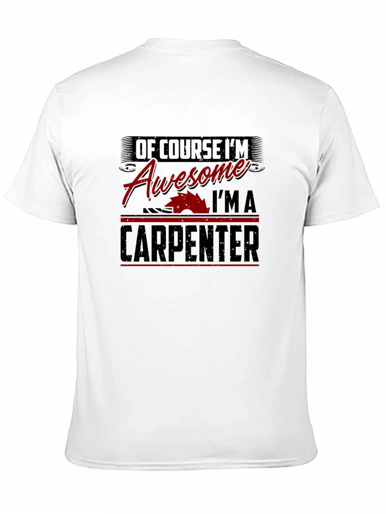 Black Awesome Carpenter Black Graphic T-Shirt view 11