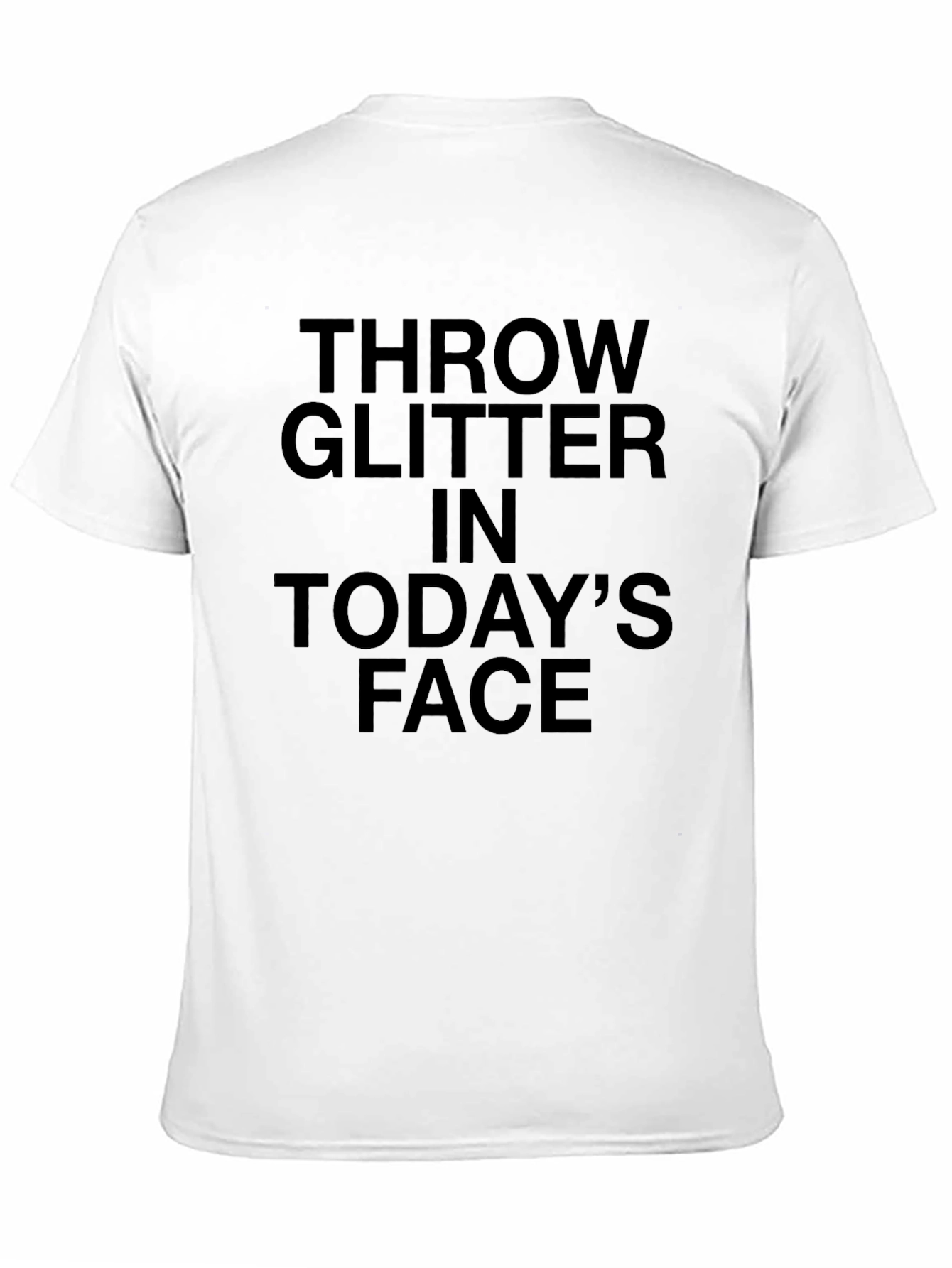 Black Throw Glitter in Today's Face Graphic Tee view 11
