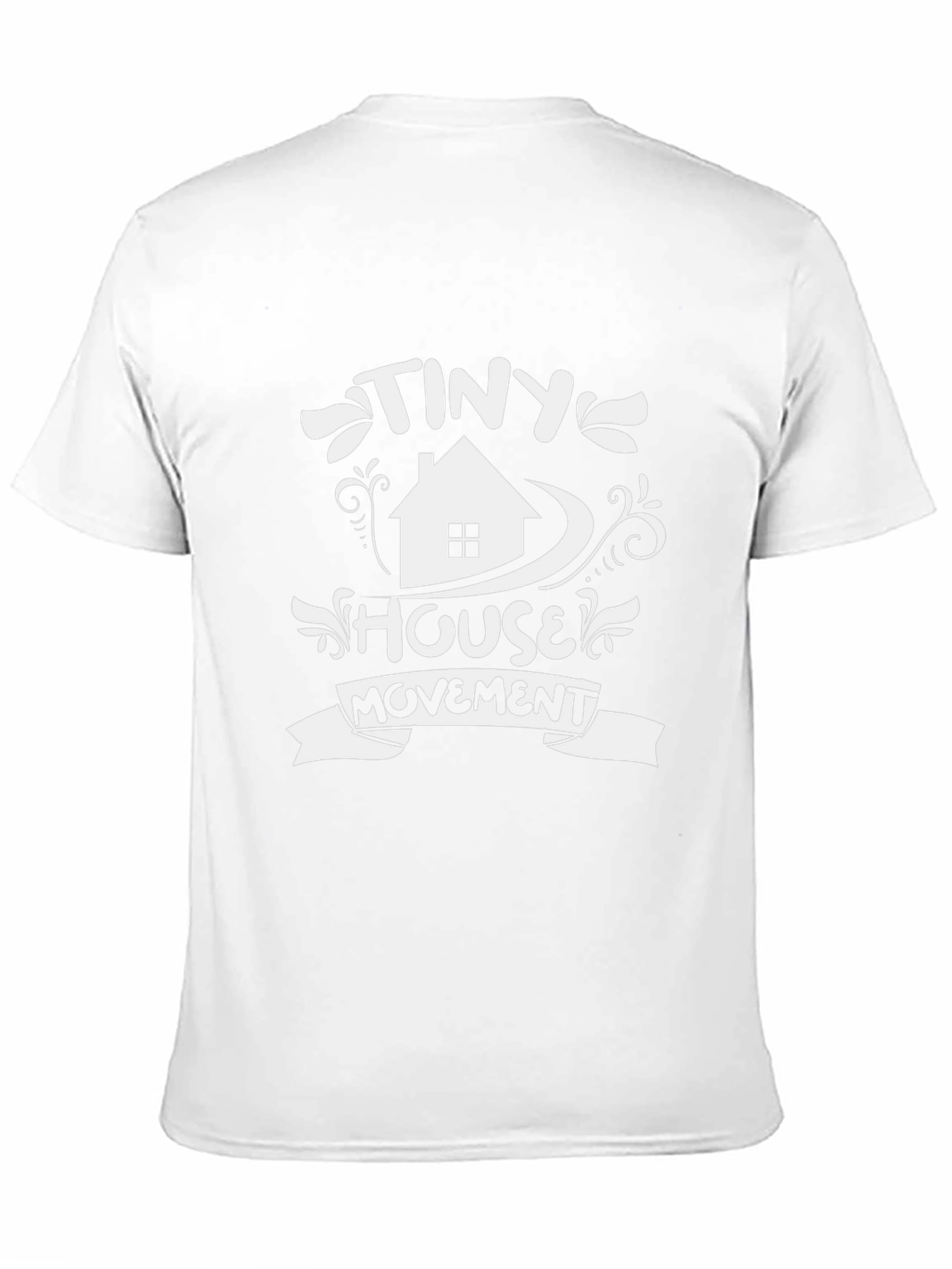 Black Tiny House Movement T-Shirt - Black Cotton Tee view 11