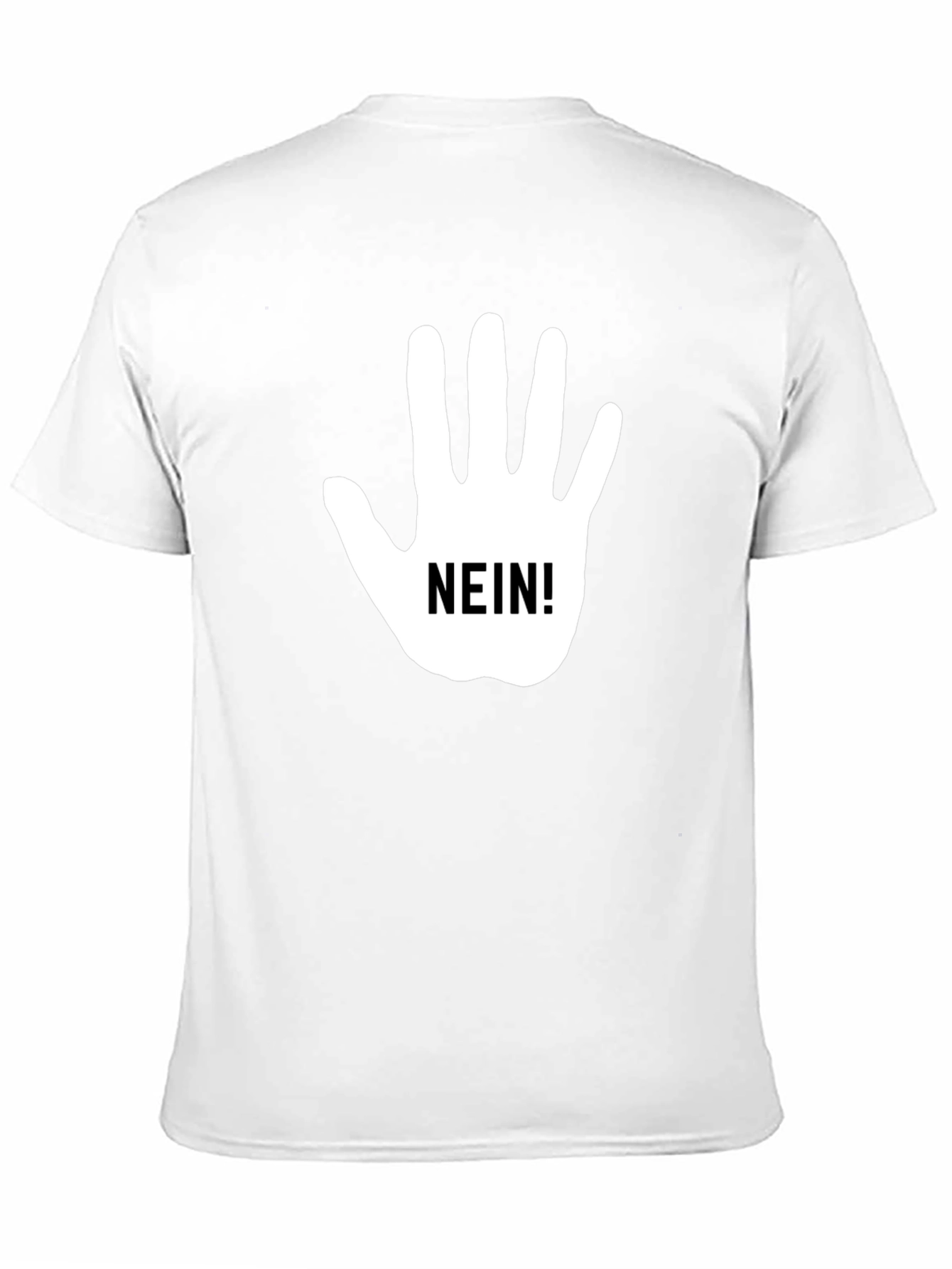Black Nein Hand Gesture Black T-Shirt view 11