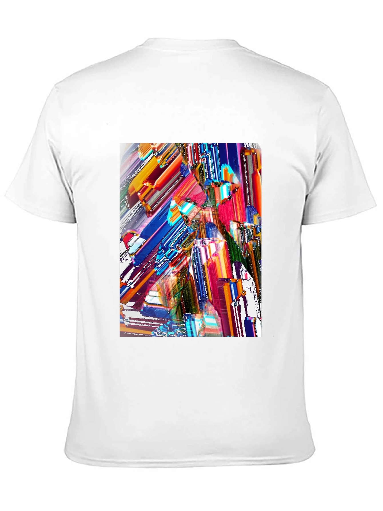 Black Abstract Art Graphic Print Black T-Shirt view 11