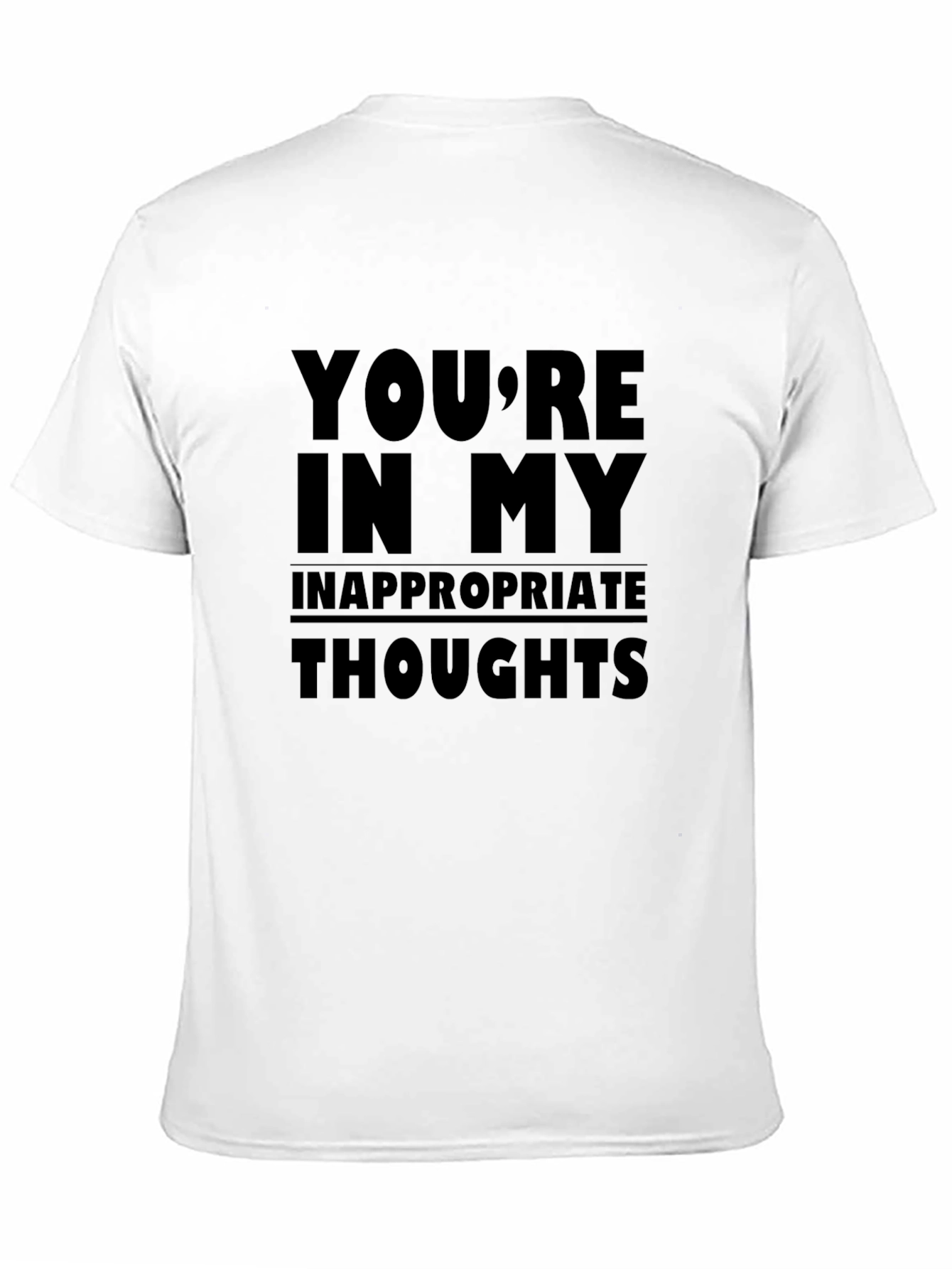 Black Inappropriate Thoughts Graphic Tee - Black view 11