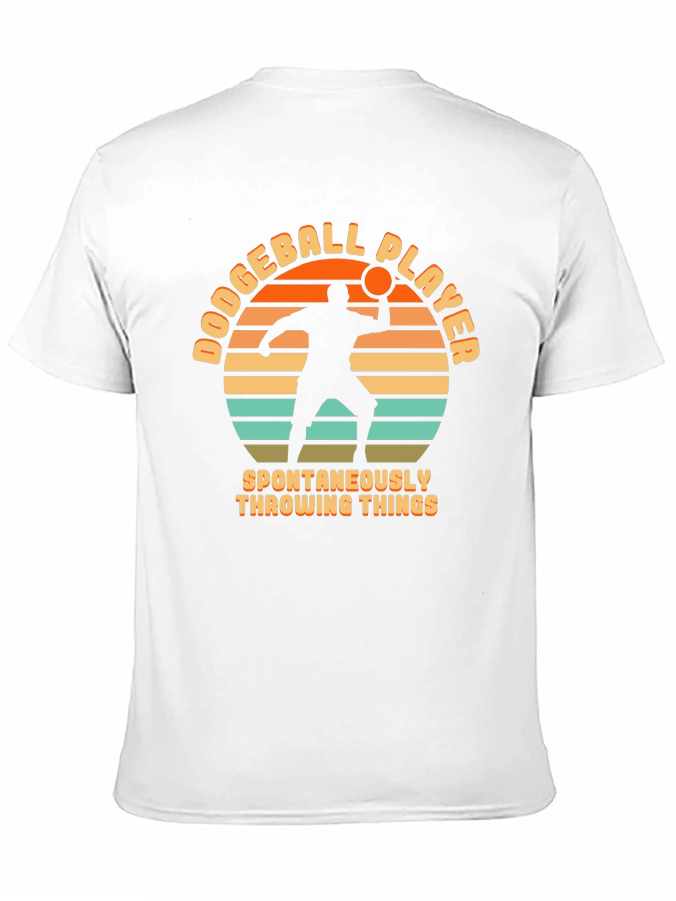 Black Dodgeball Player Throwing Things T-Shirt view 11