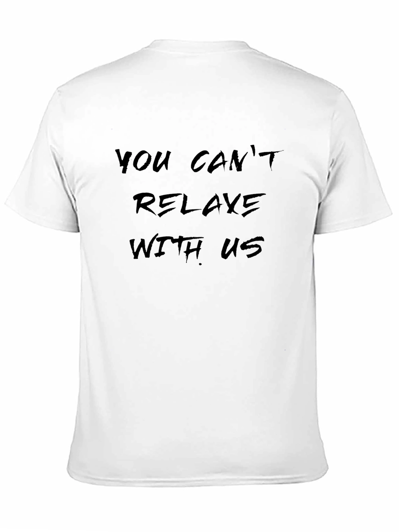 Black Edgy 'You Can't Relaxe' Black T-Shirt view 11