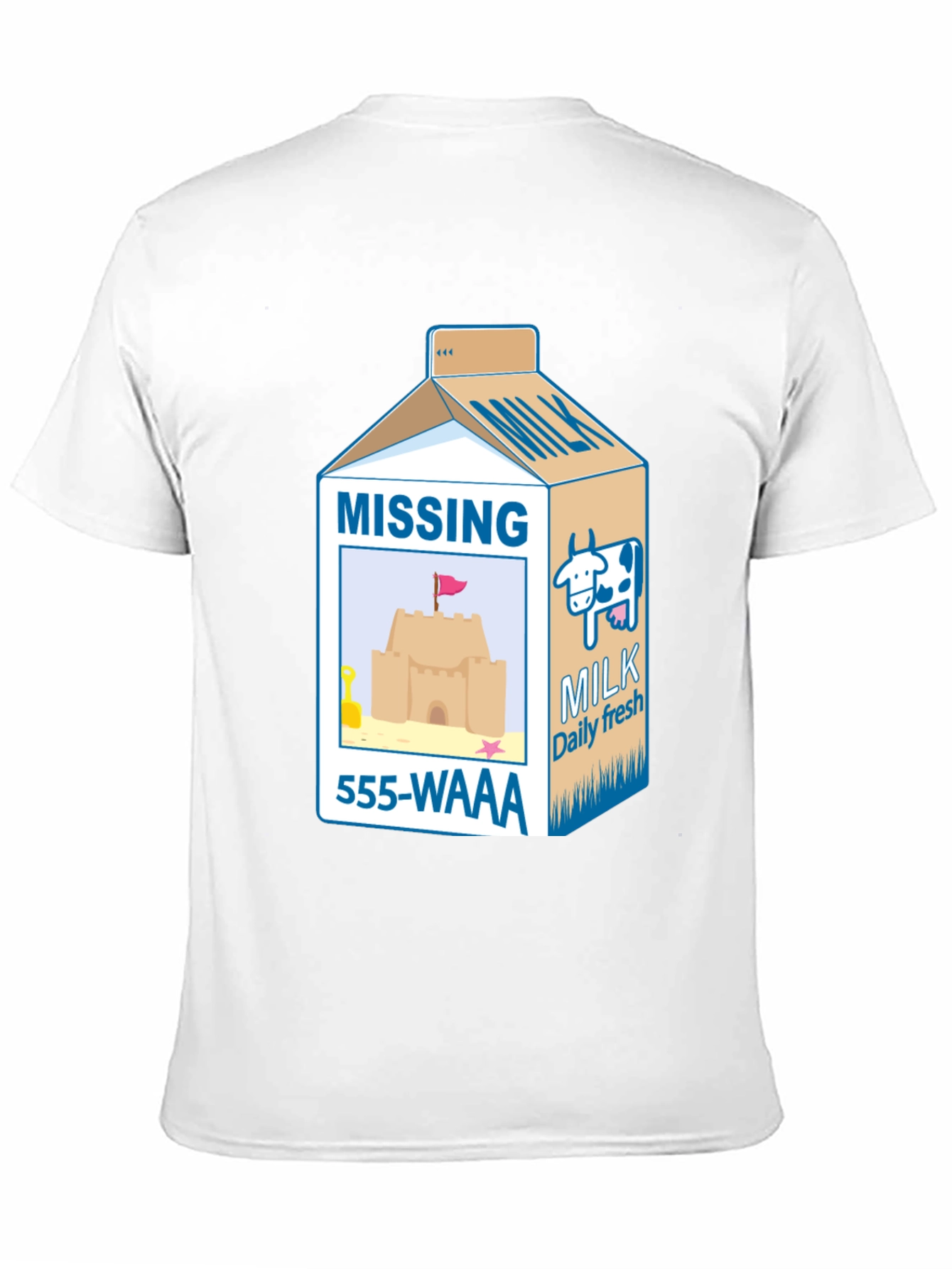 Black Funny Missing Milk Carton T-Shirt view 11