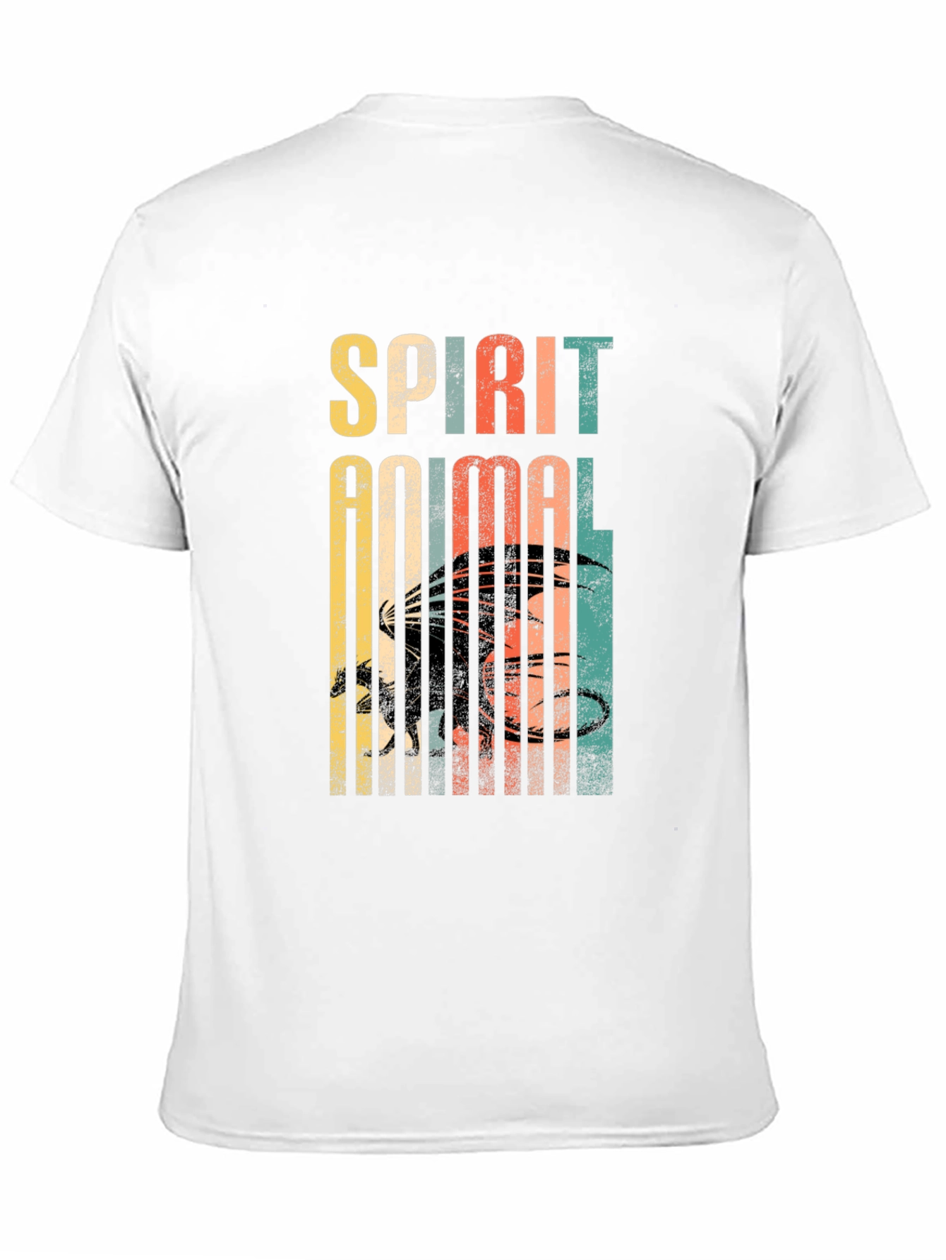 Black Dragon Spirit Animal Retro Graphic Tee view 11