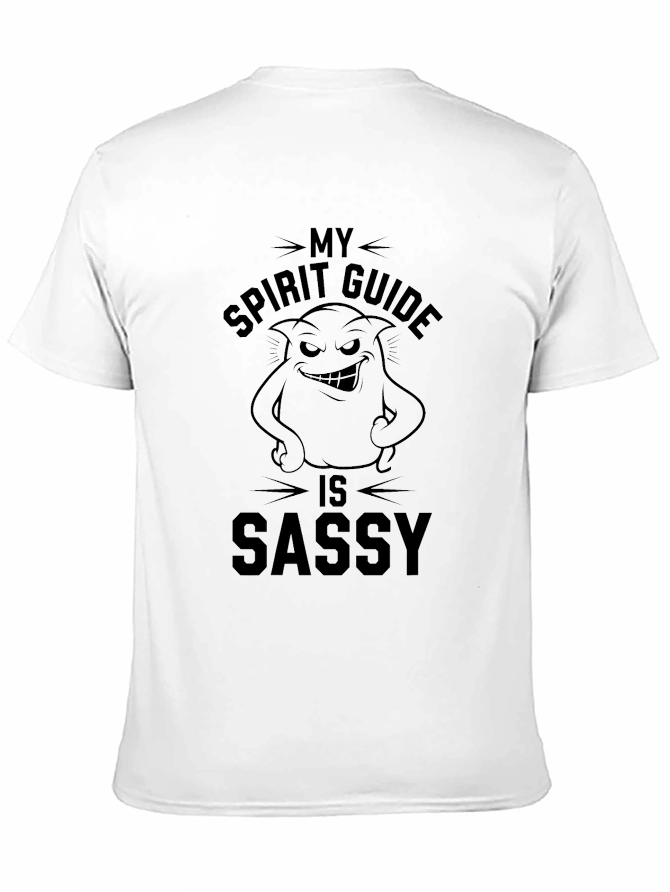 Black Sassy Spirit Guide Graphic Tee - Unisex Black T-Shirt view 11