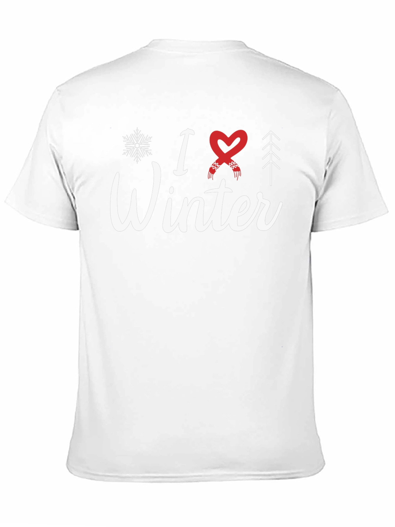 Black I Love Winter Graphic T-Shirt - Holiday Season Apparel view 11